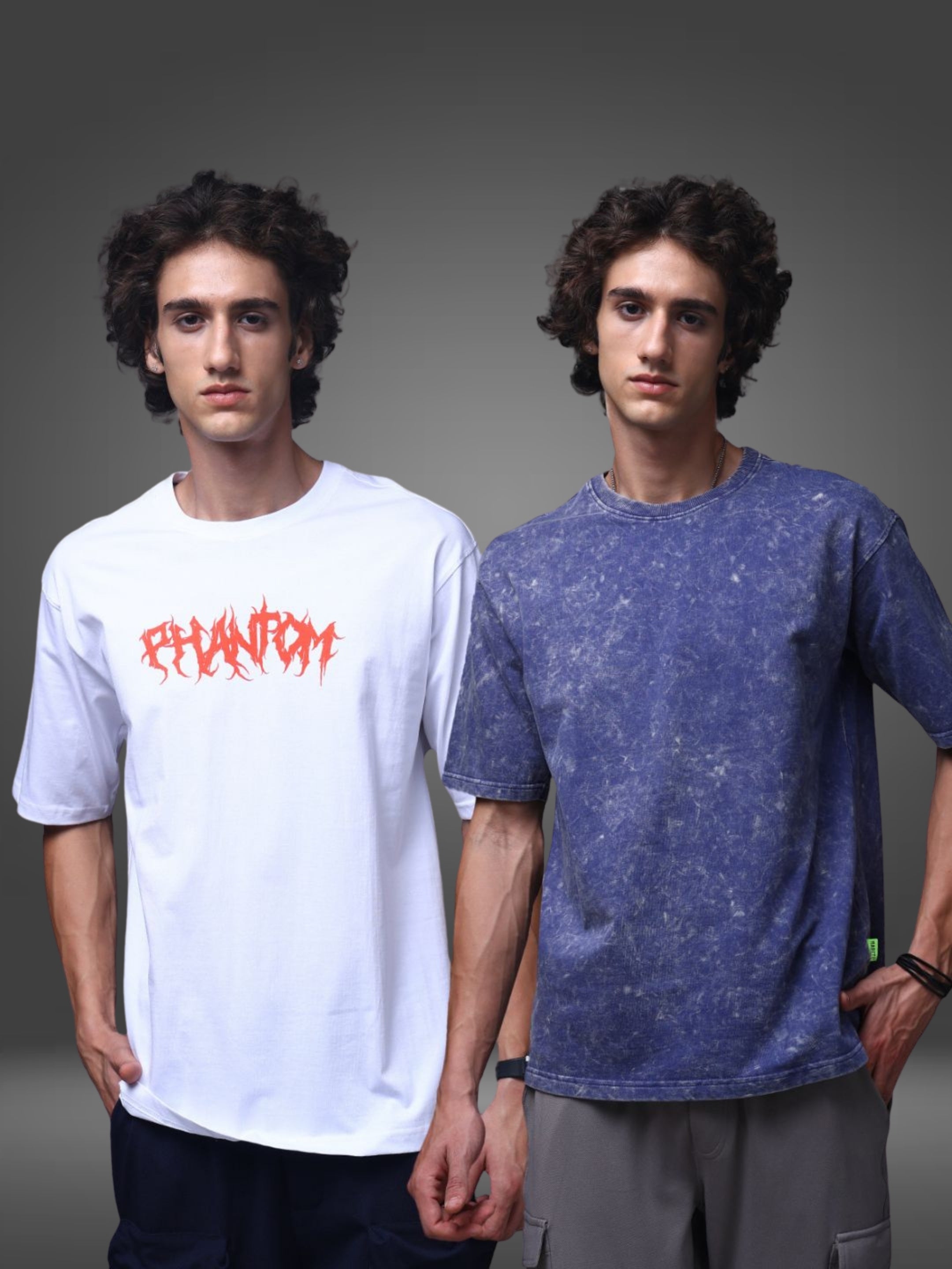 Men's Oversized Pack of 2 tshirts