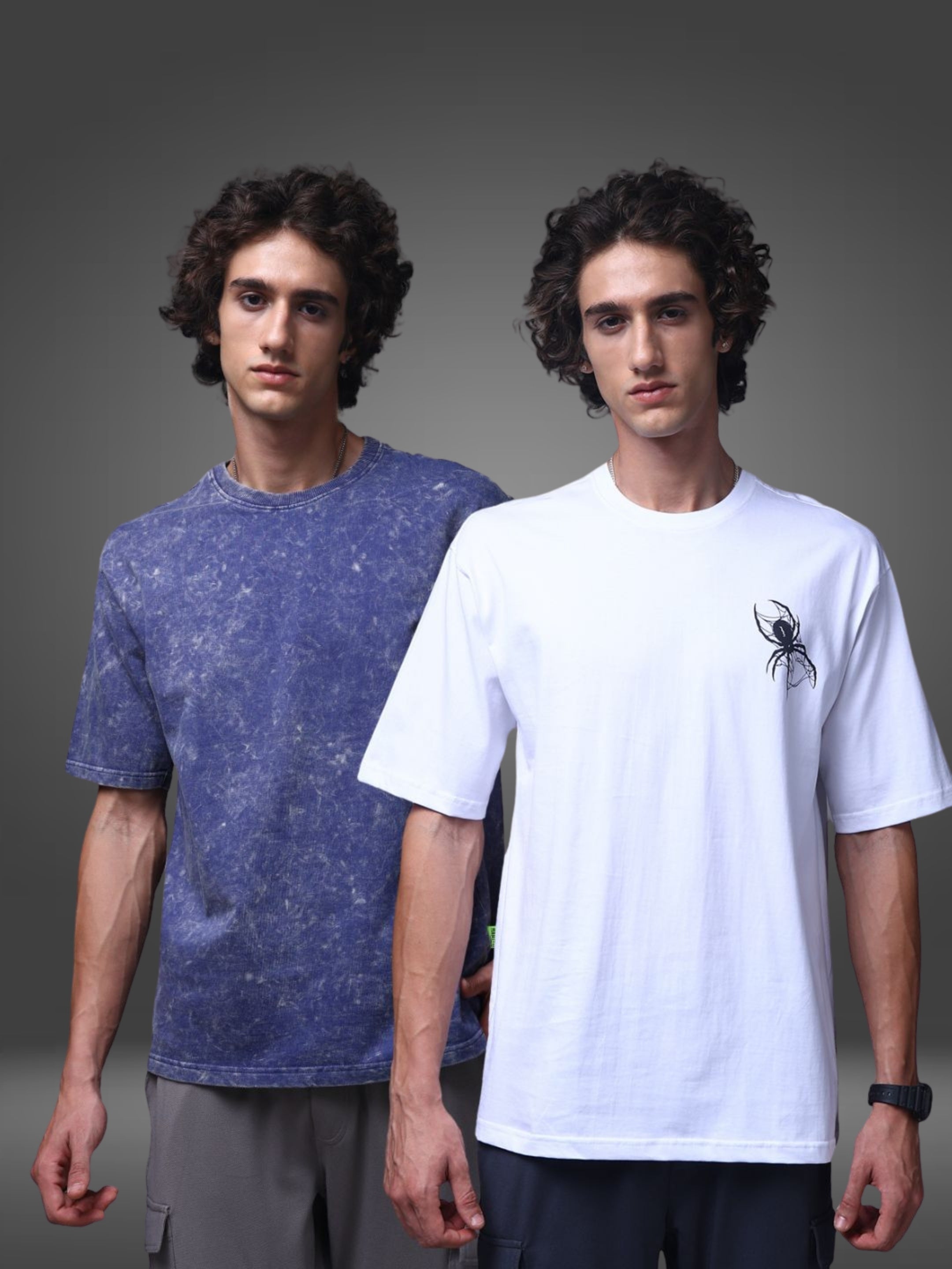 Men's Oversized Pack of 2 tshirts