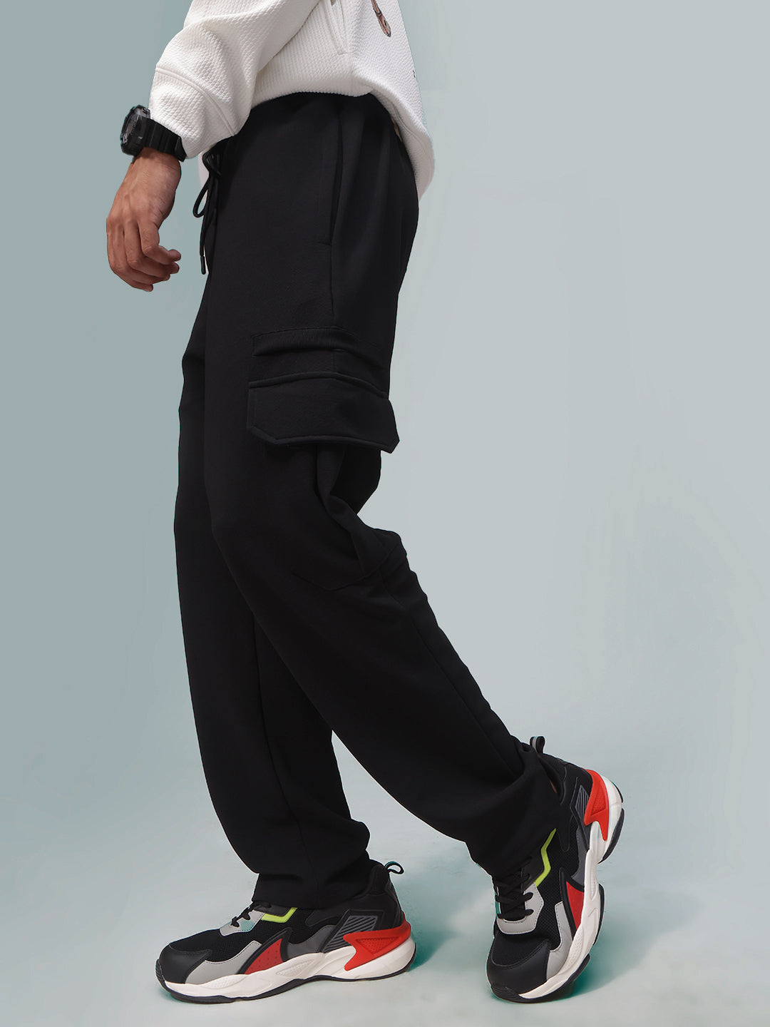 Mens Straight Fit Flexi Waist TrackPants