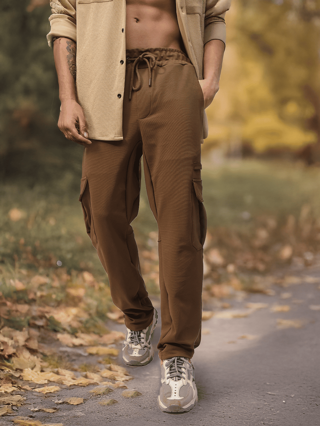 Mens Straight Fit Flexi Waist TrackPants