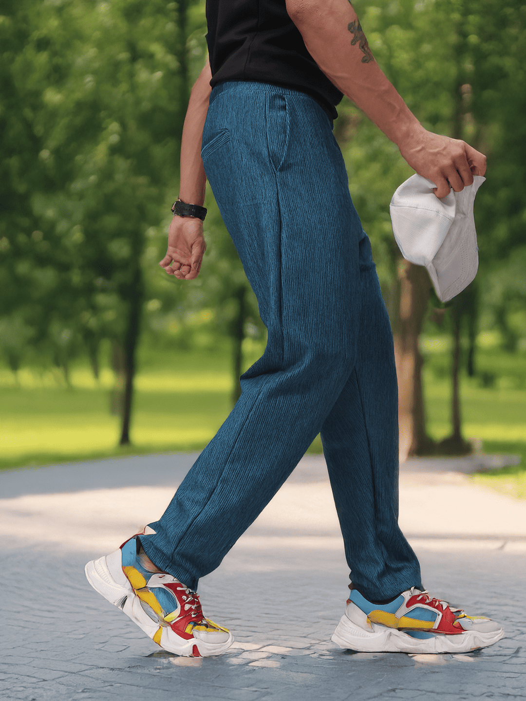 Mens Straight Fit Flexi Waist TrackPants