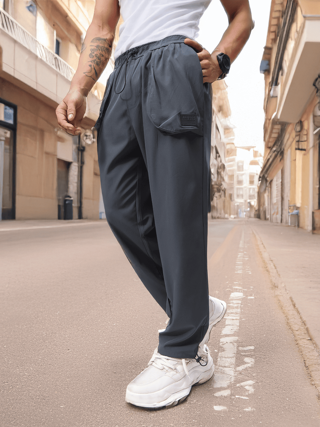 Mens Regular Fit Flexi Waist TrackPants