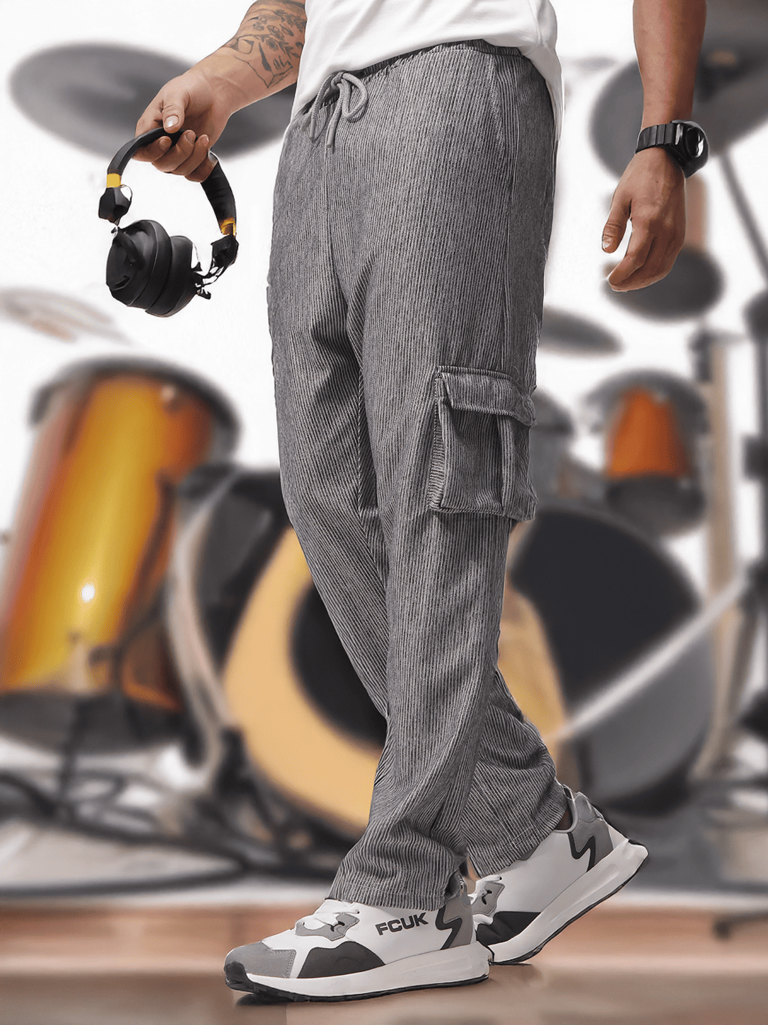 Mens Straight Fit Flexi Waist TrackPants