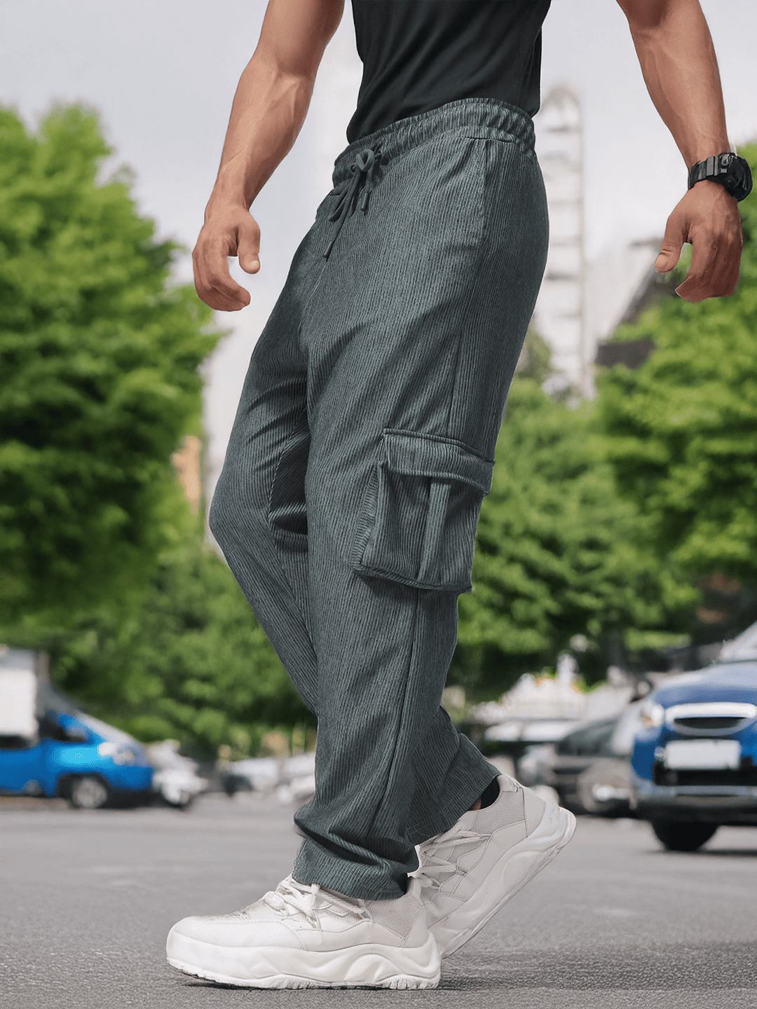 Mens Straight Fit Flexi Waist TrackPants