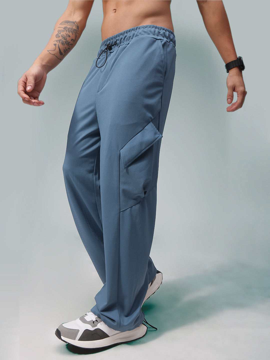Mens Relaxed Fit Flexi Waist TrackPants