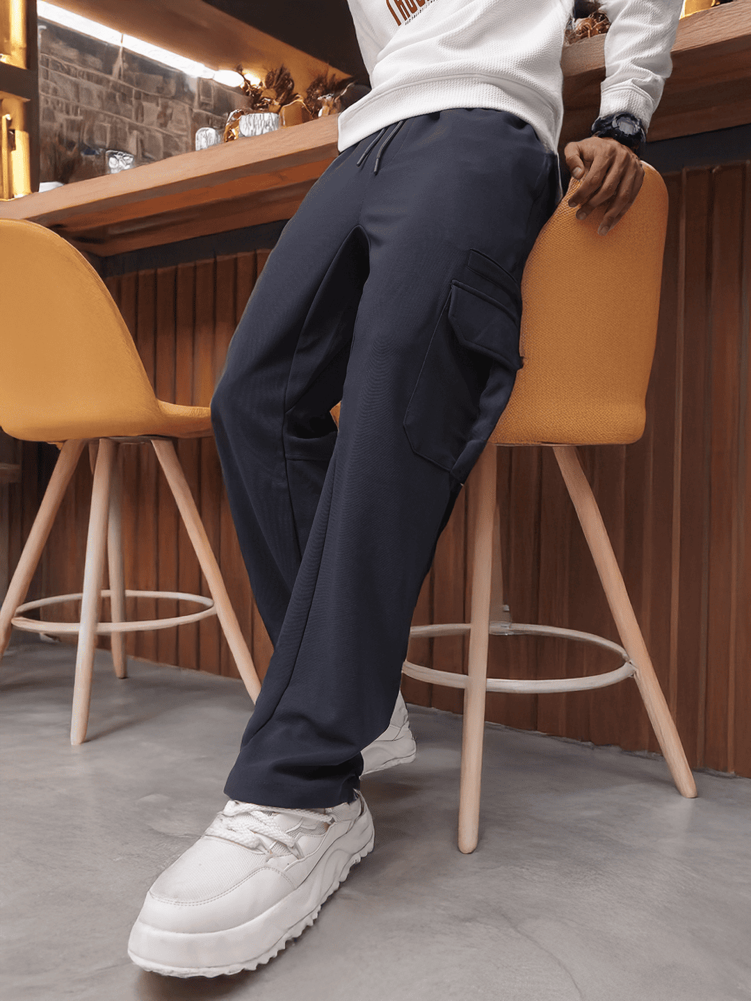 Mens Straight Fit Flexi Waist TrackPants