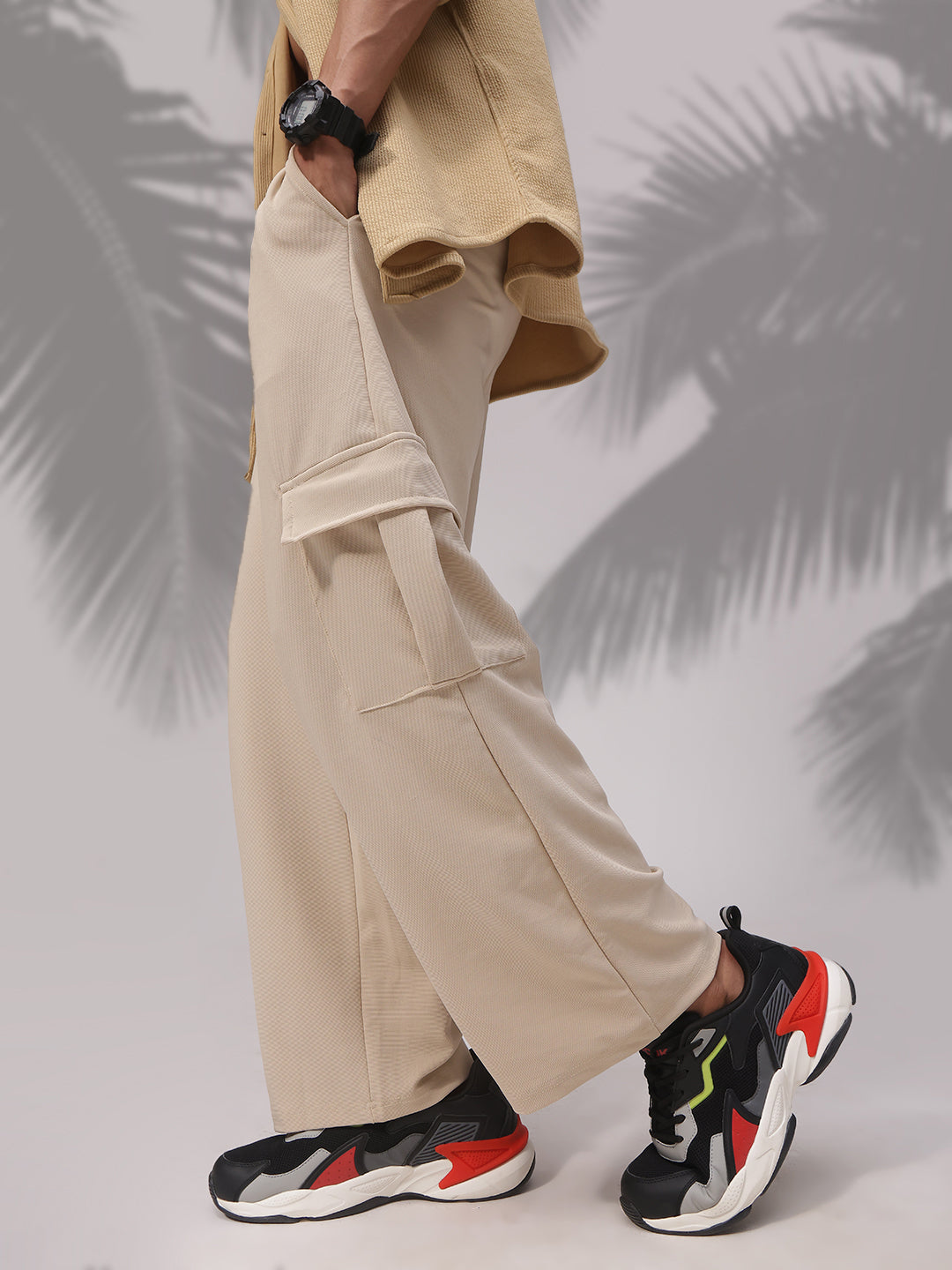 Mens Relaxed Fit Flexi Waist TrackPants