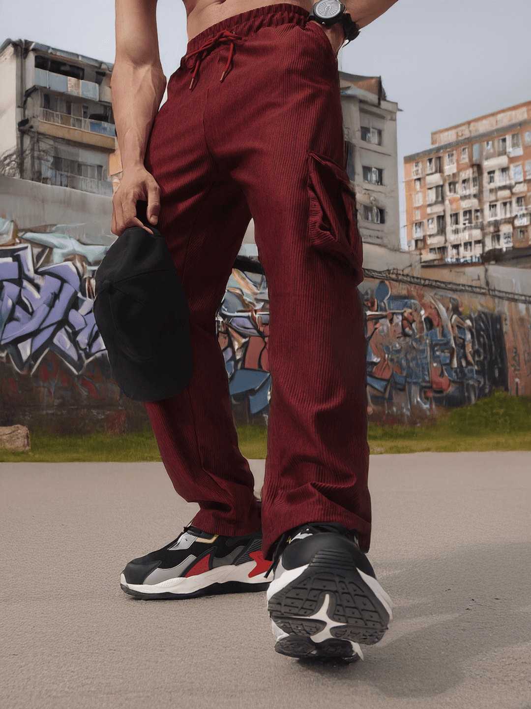 Mens Straight Fit Flexi Waist TrackPants