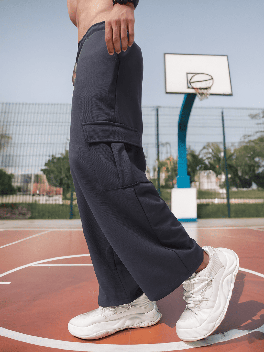 Mens Relaxed Fit Flexi Waist TrackPants