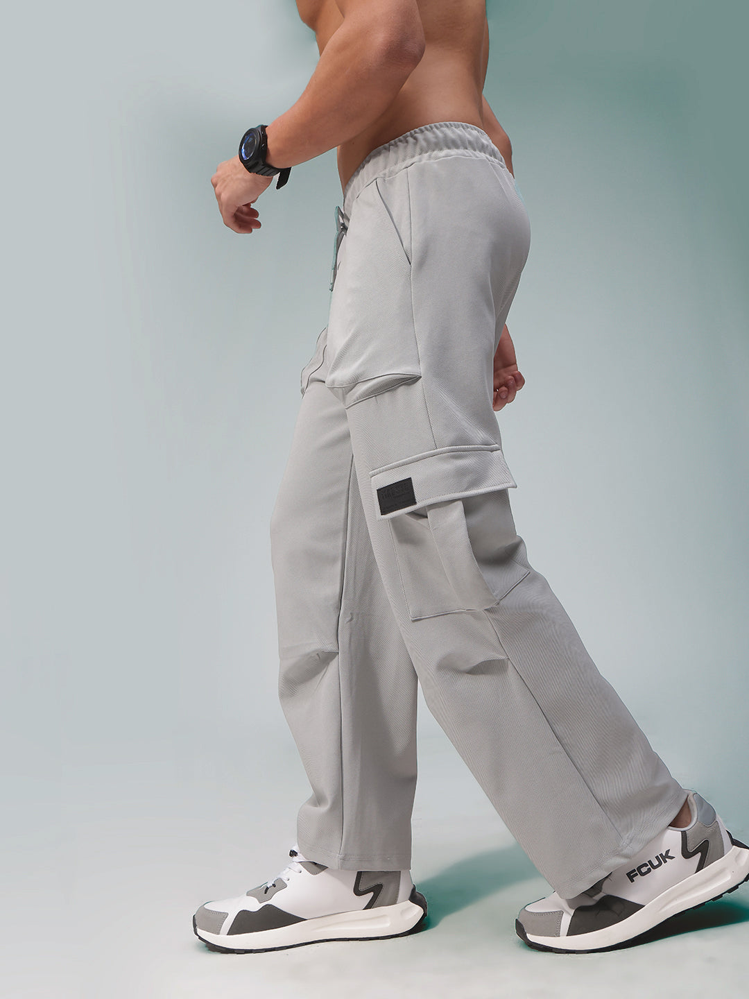 Mens Relaxed Fit Flexi Waist TrackPants