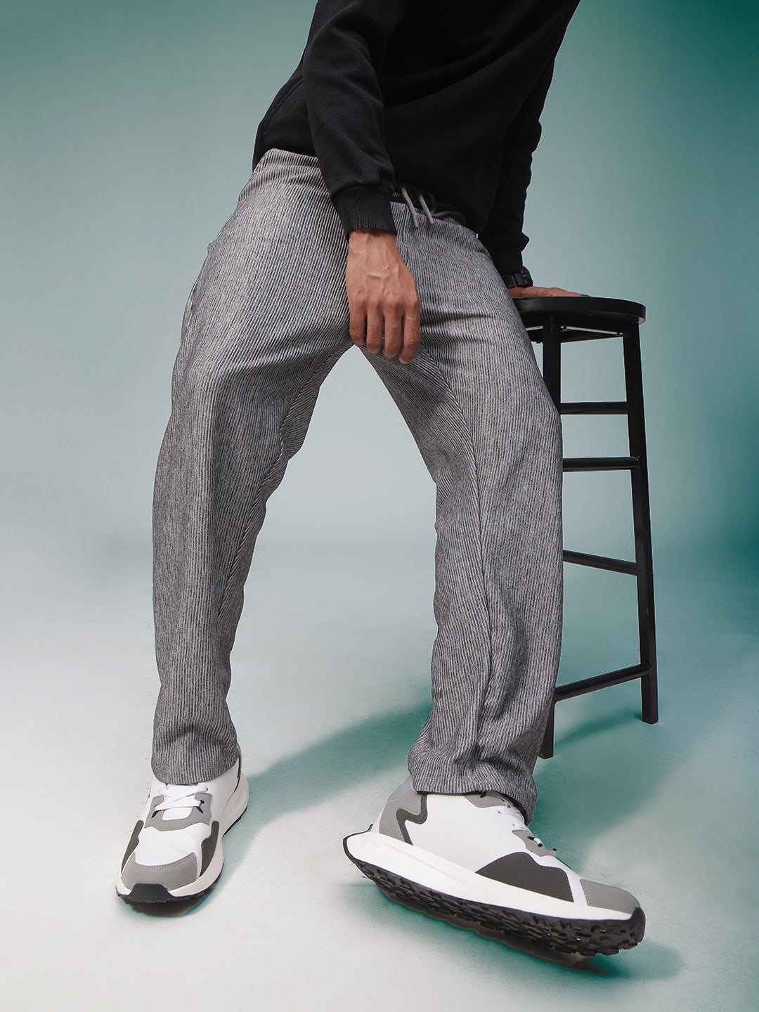 Mens Straight Fit Flexi Waist TrackPants