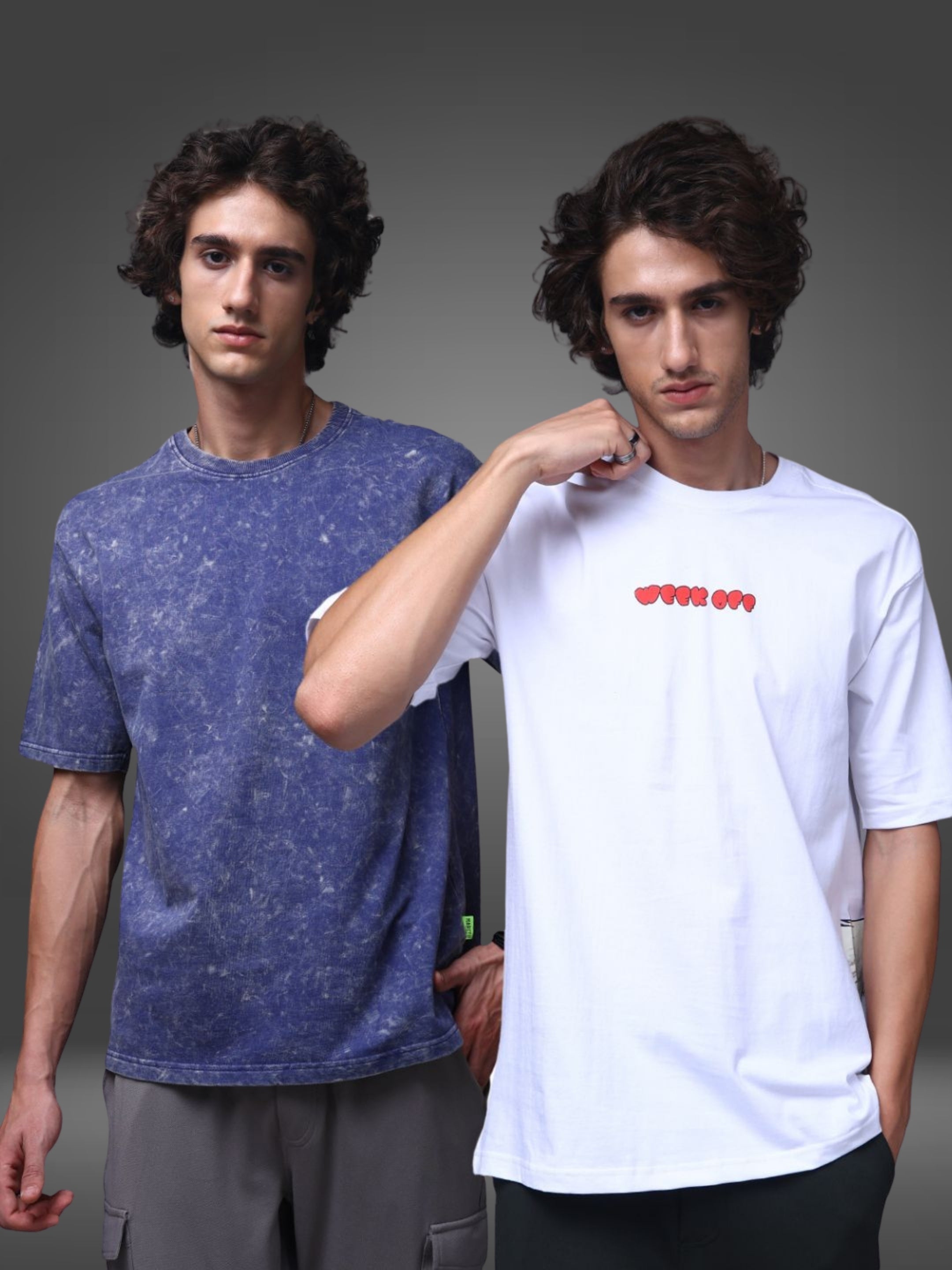 Men's Oversized Pack of 2 tshirts