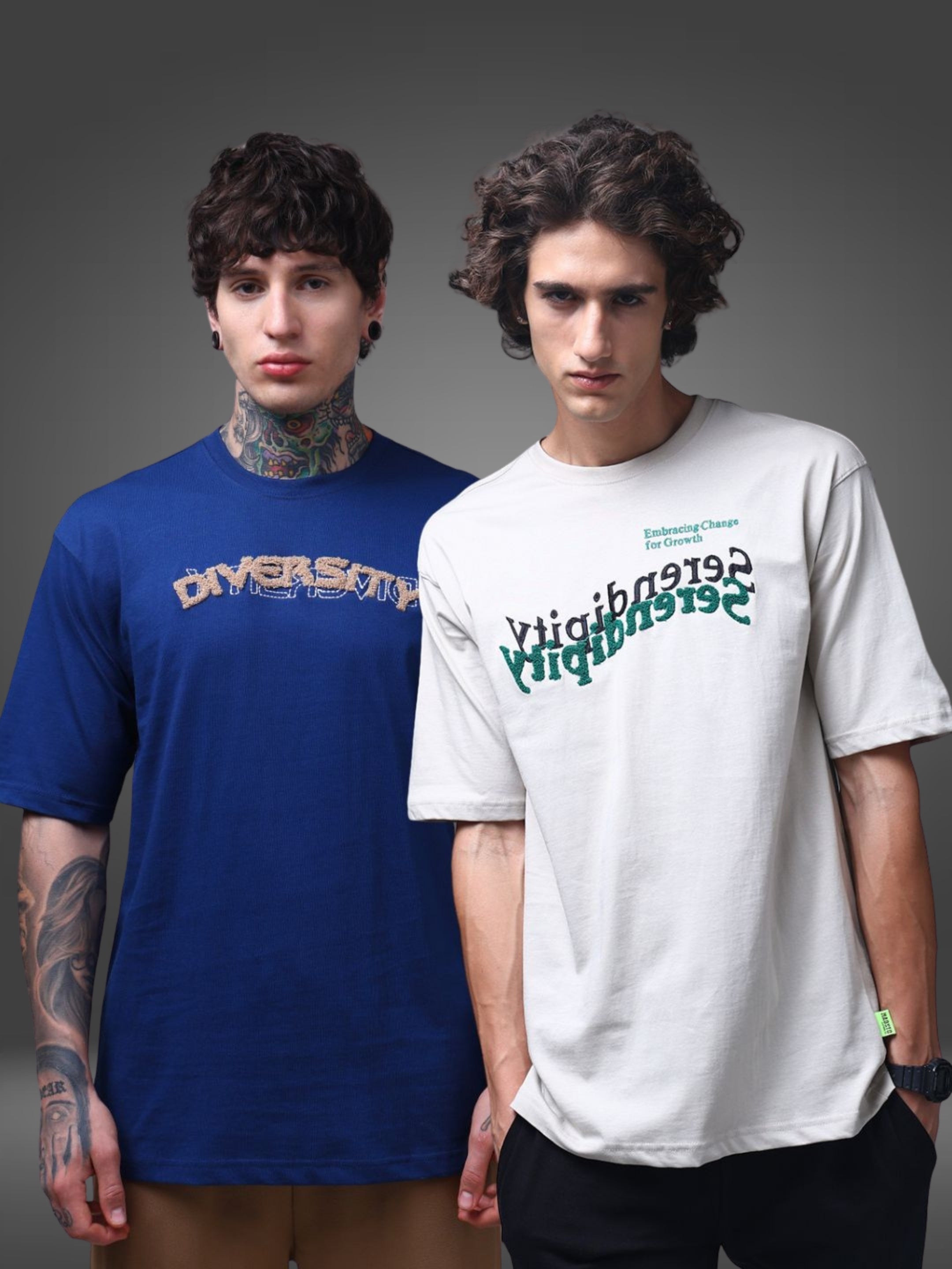 Men's Oversized Pack of 2 tshirts