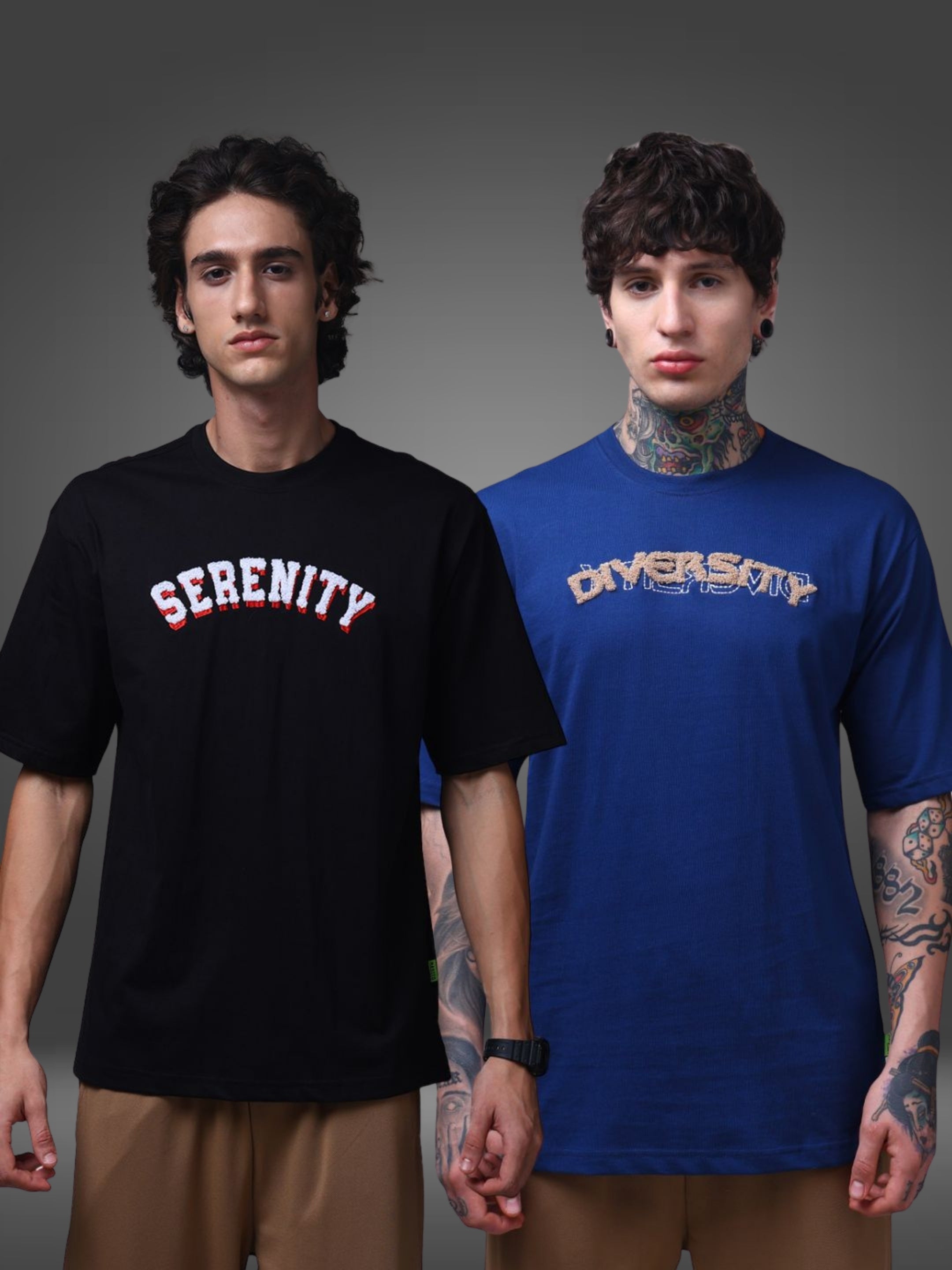 Men's Oversized Pack of 2 tshirts
