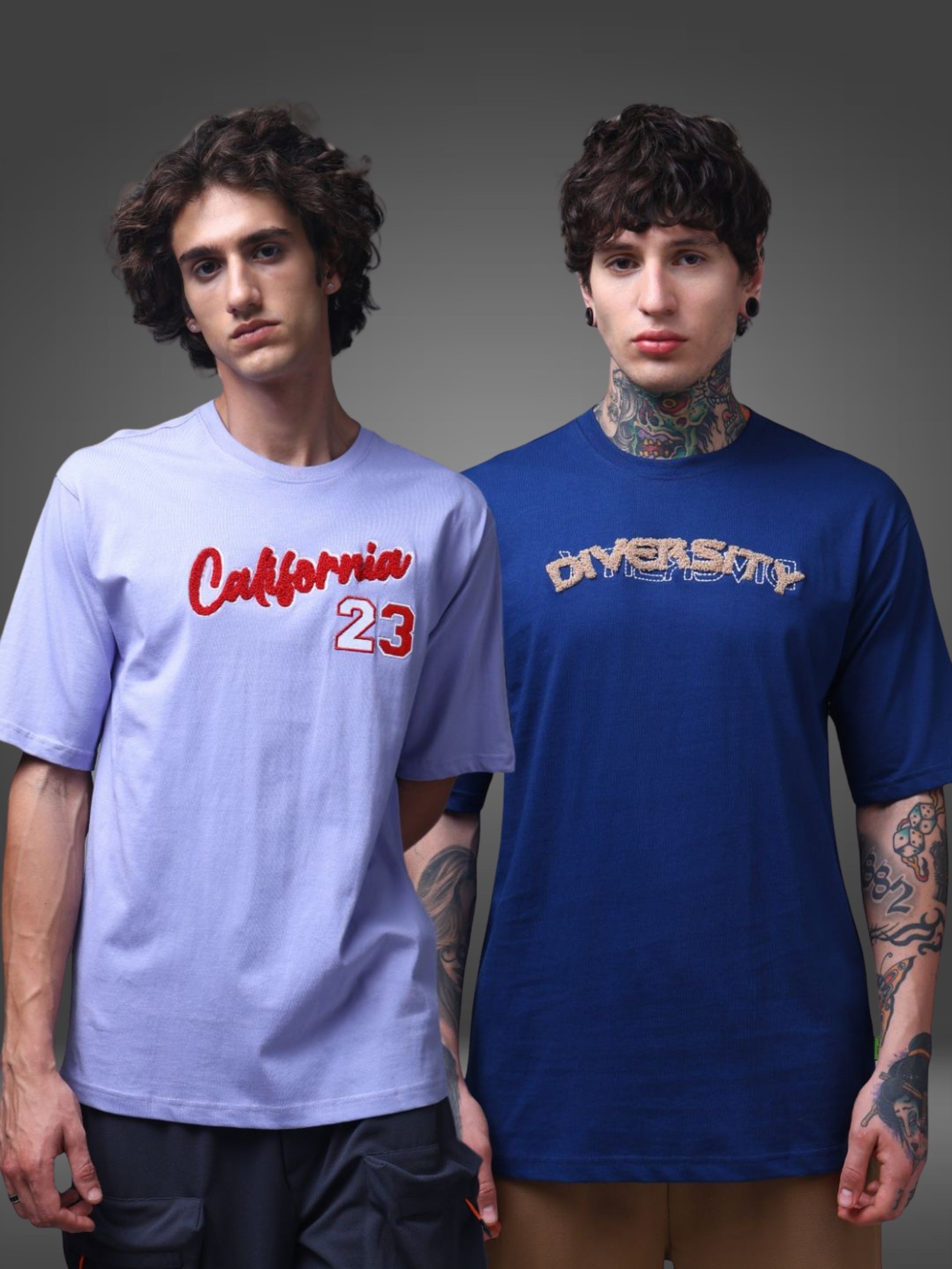 Men's Oversized Pack of 2 tshirts