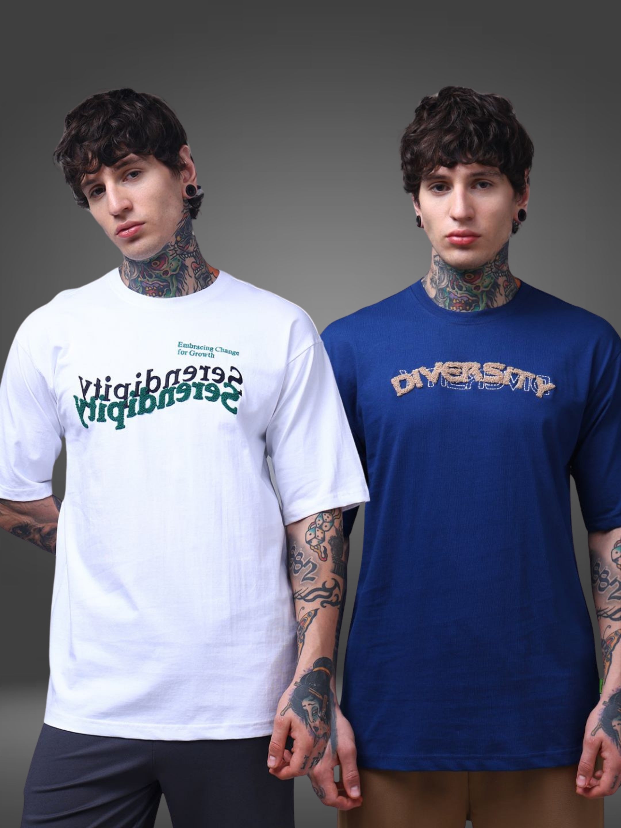 Men's Oversized Pack of 2 tshirts