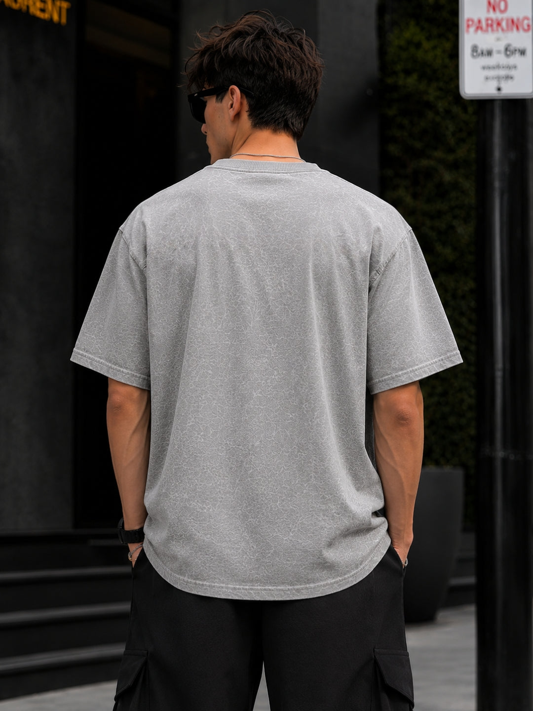 Men's Acid Wash Oversized T-Shirt & Cargo Loose fit Track Pant Streetwear Co-ord Set