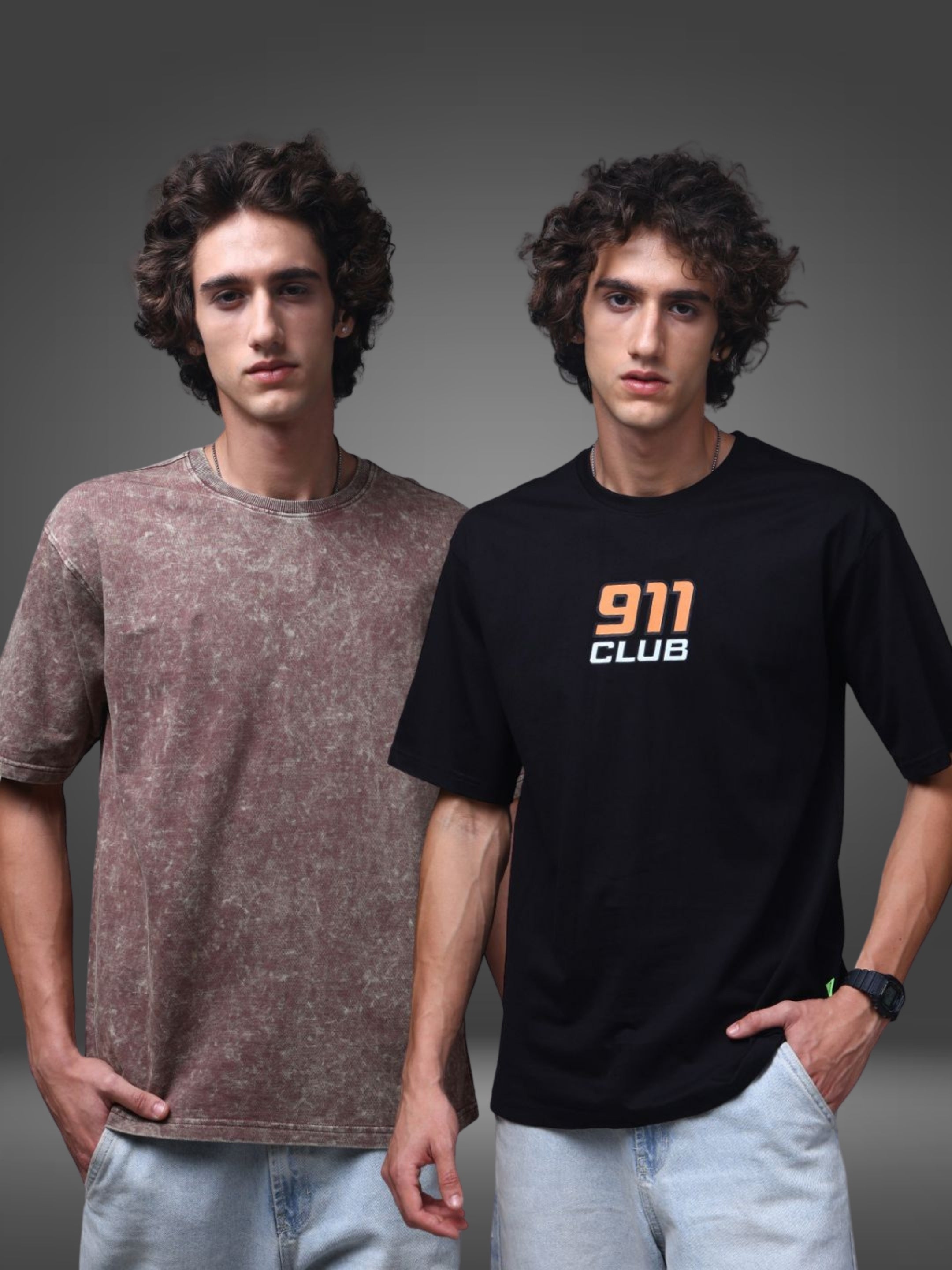 Men's Oversized Pack of 2 tshirts