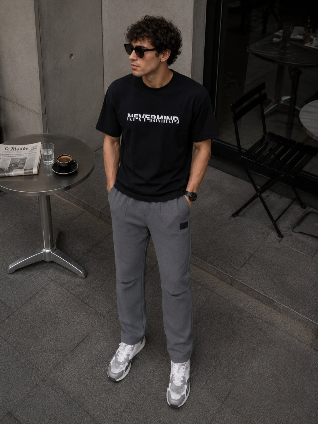 Men's Printed Regular T-Shirt & Relaxed fit Track Pants Streetwear Co-ord Set