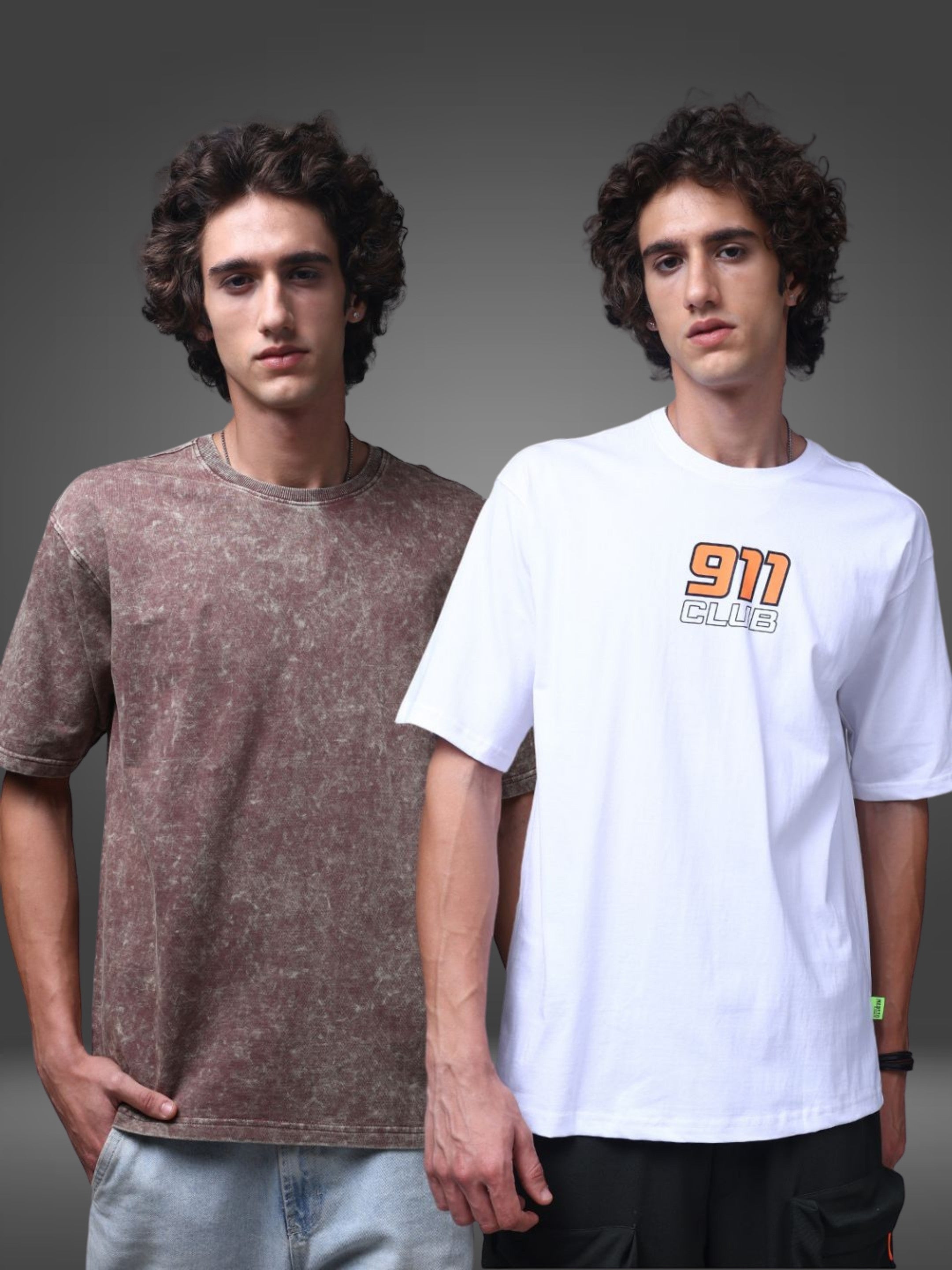 Men's Oversized Pack of 2 tshirts