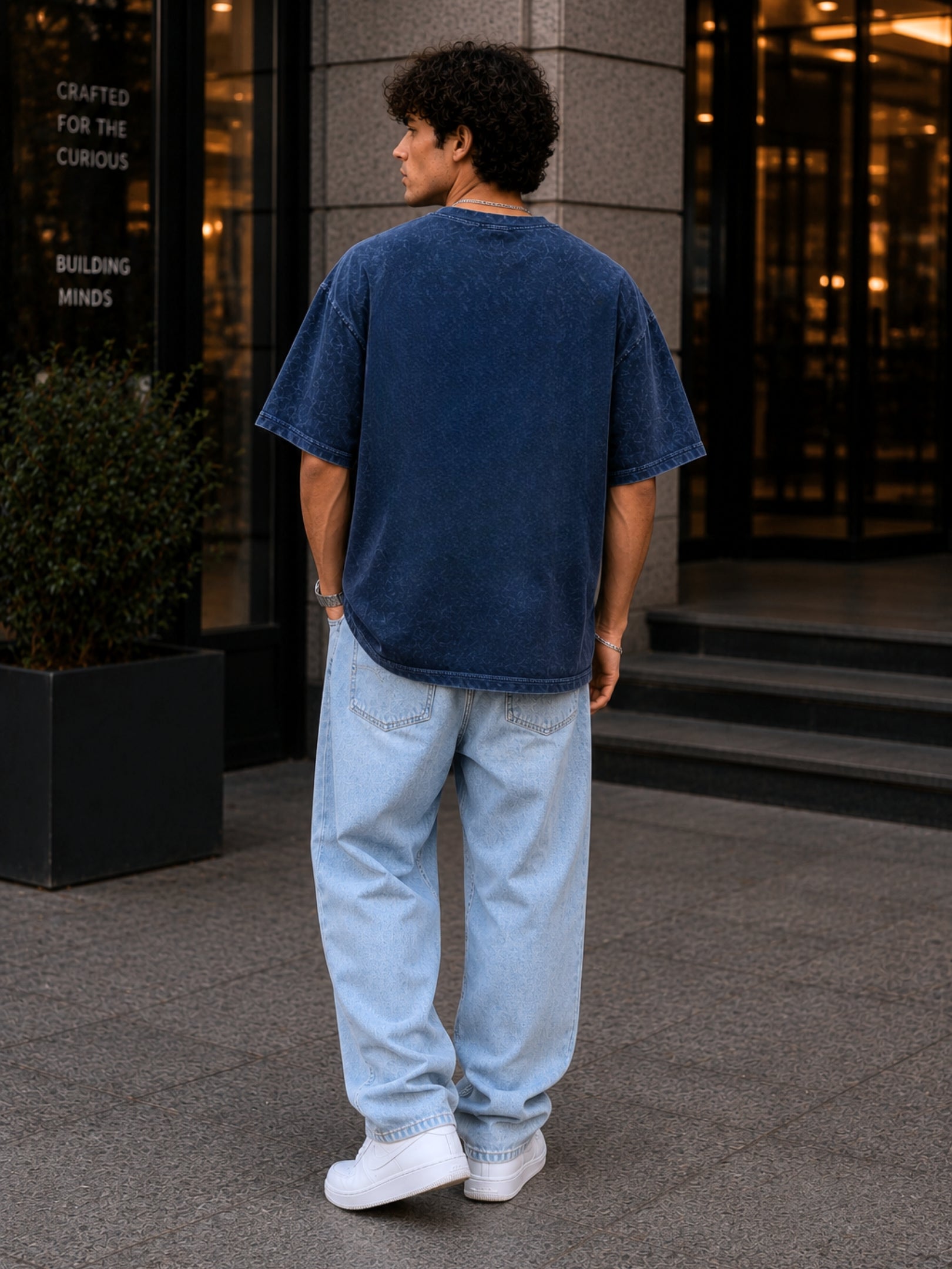 Men's Acid washed Printed T-shirt