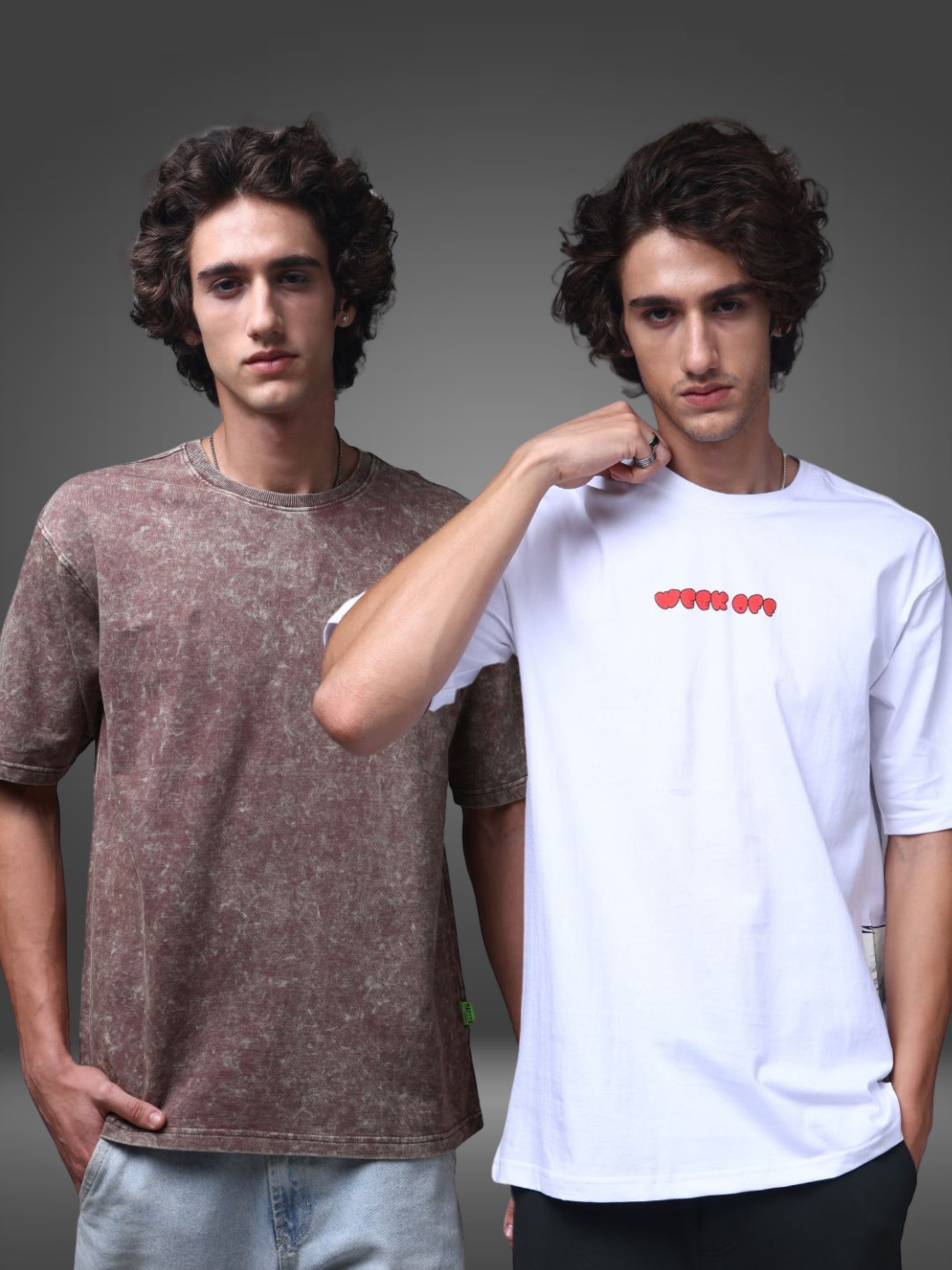 Men's Oversized Pack of 2 tshirts