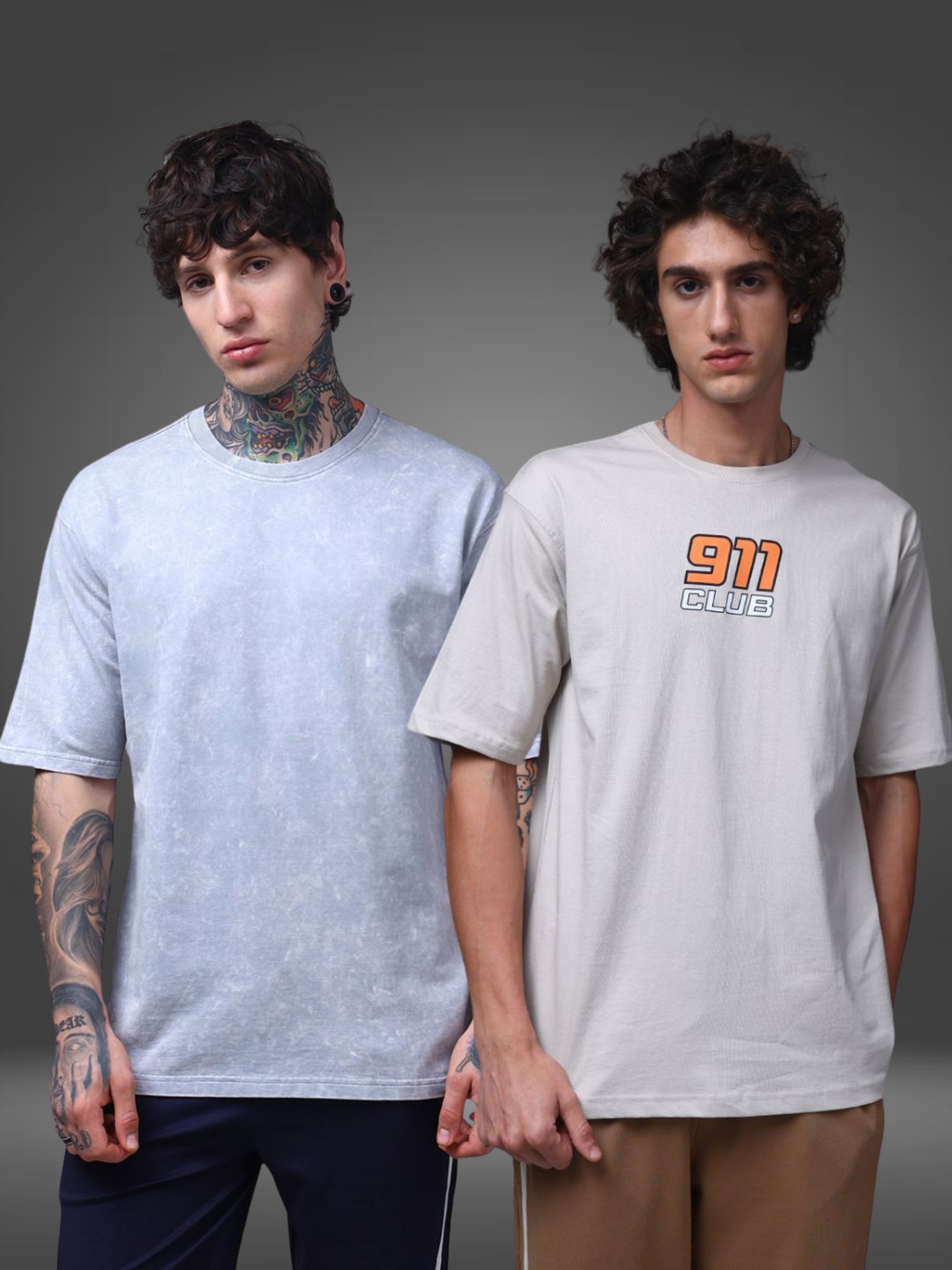 Men's Oversized Pack of 2 tshirts