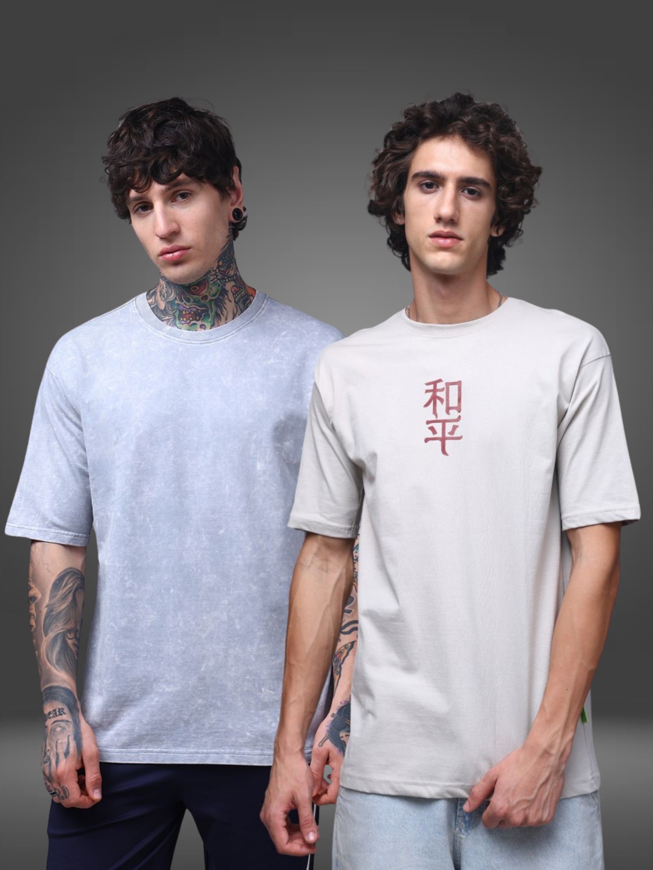 Men's Oversized Pack of 2 tshirts