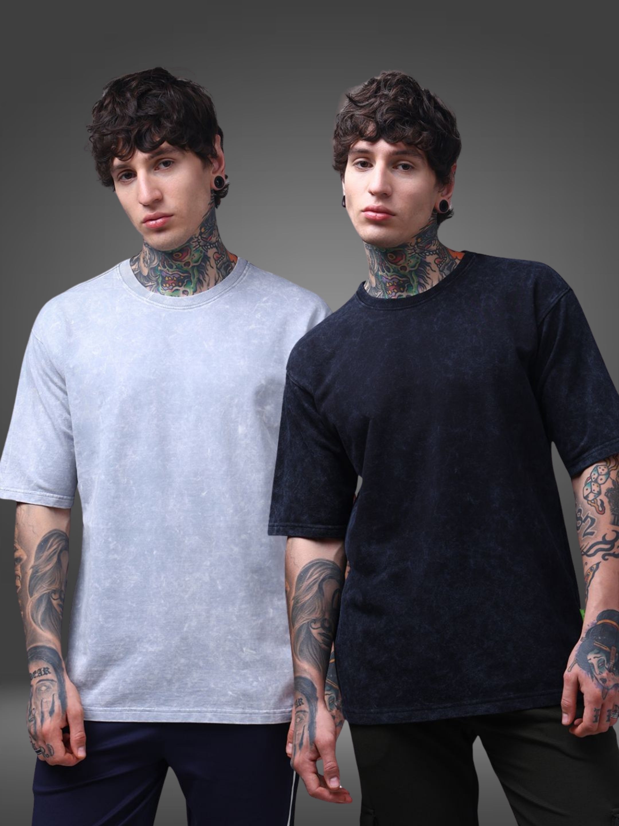 Men's Oversized Pack of 2 tshirts