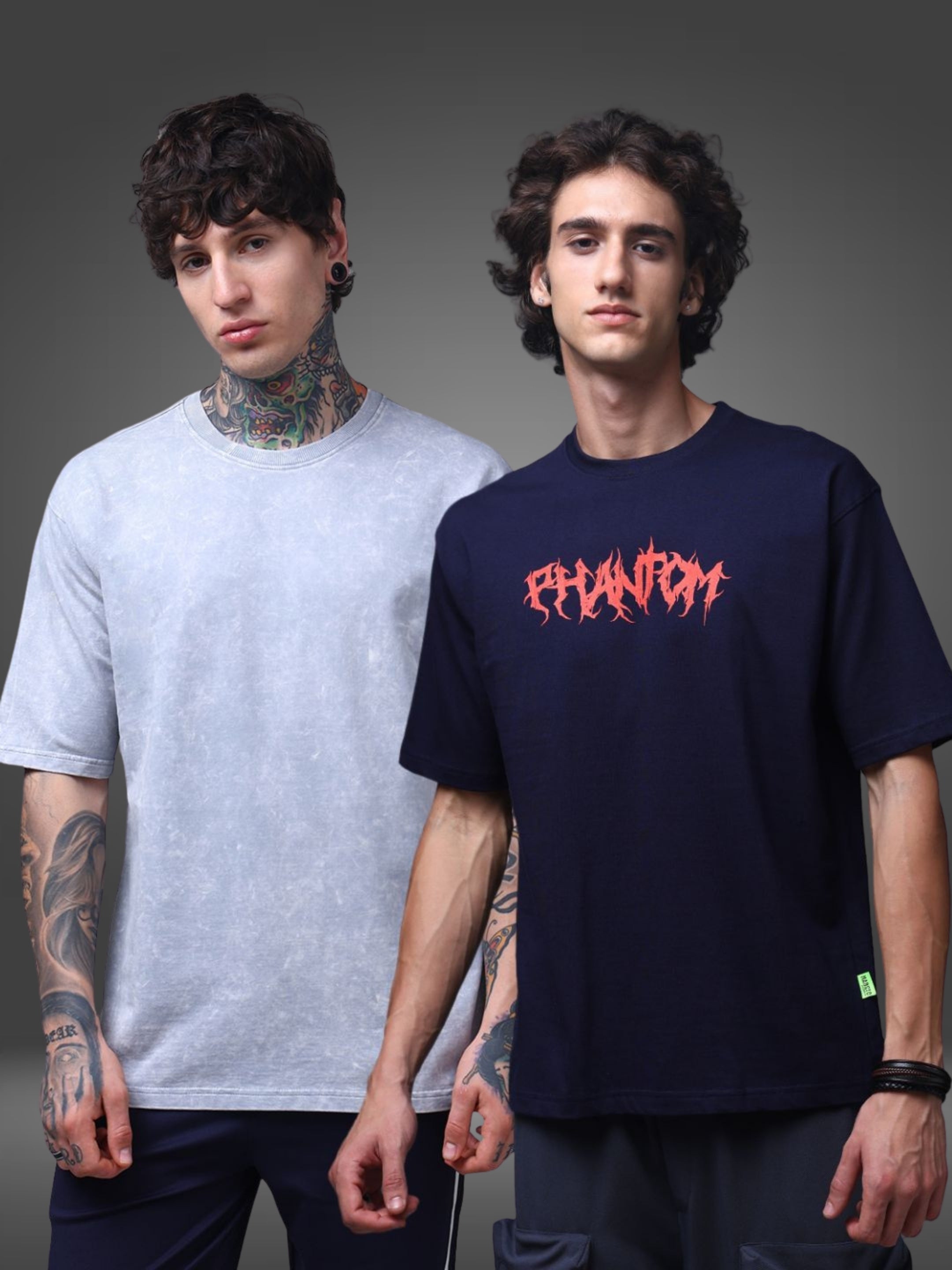 Men's Oversized Pack of 2 tshirts