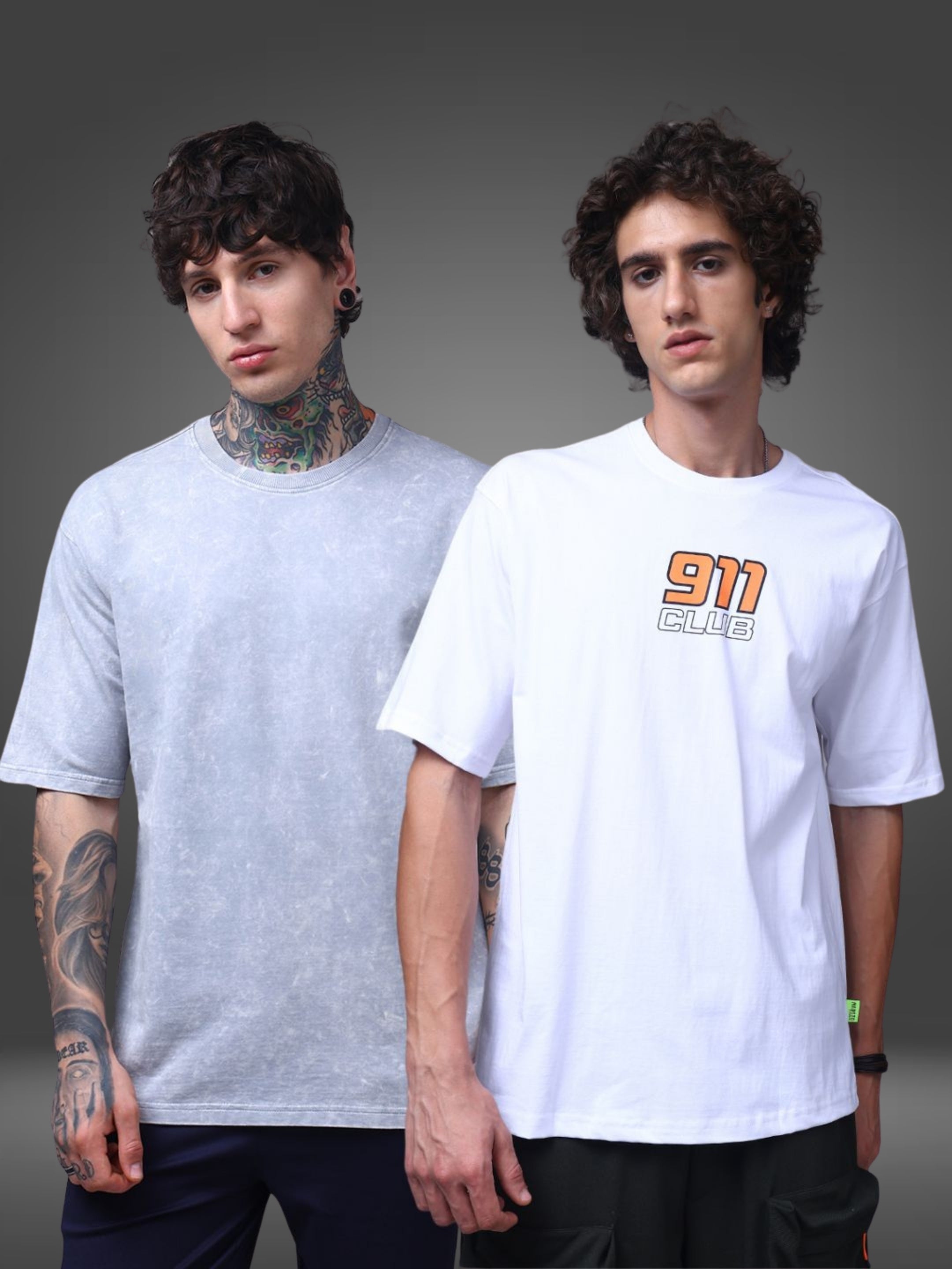 Men's Oversized Pack of 2 tshirts