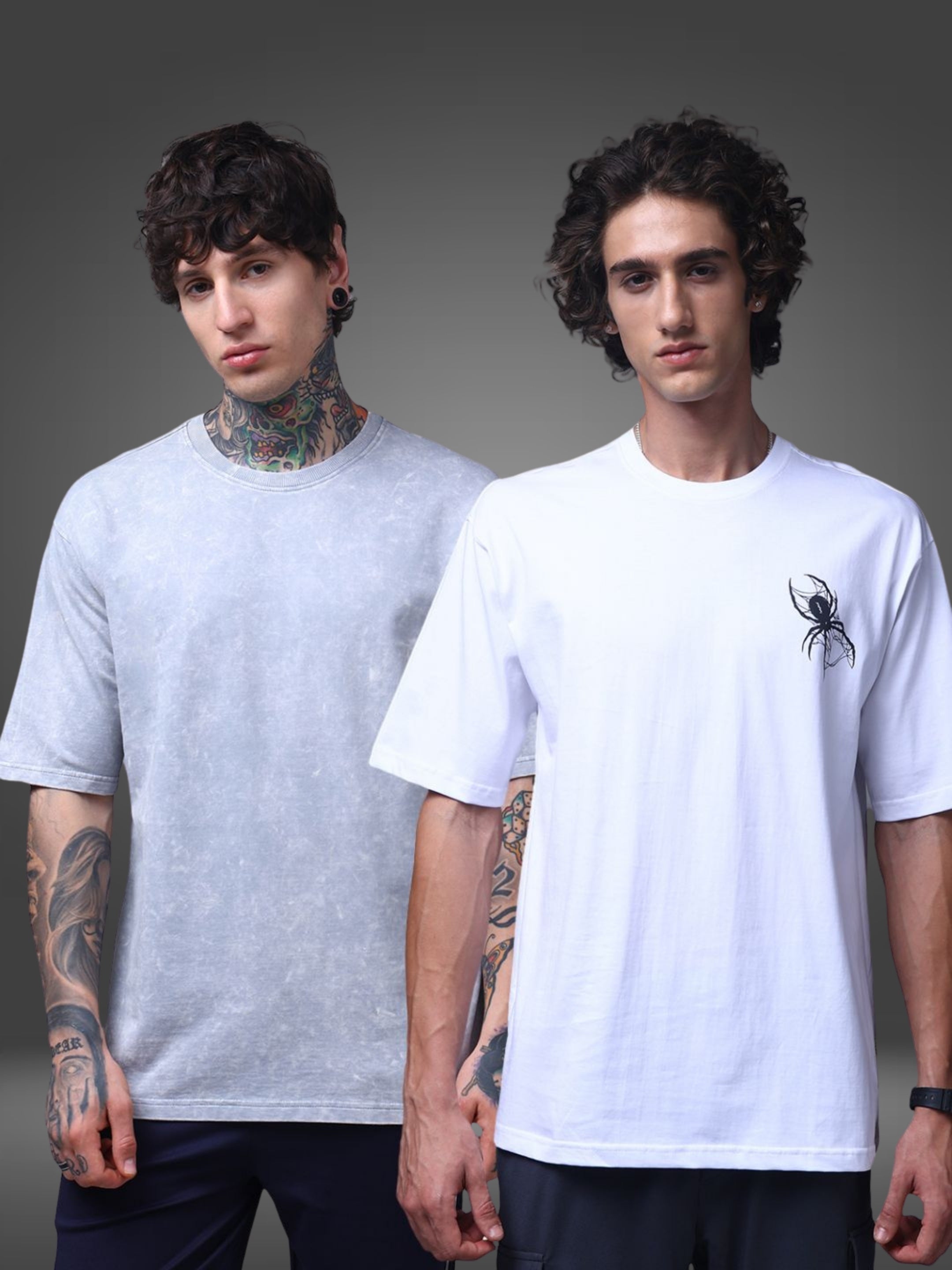 Men's Oversized Pack of 2 tshirts