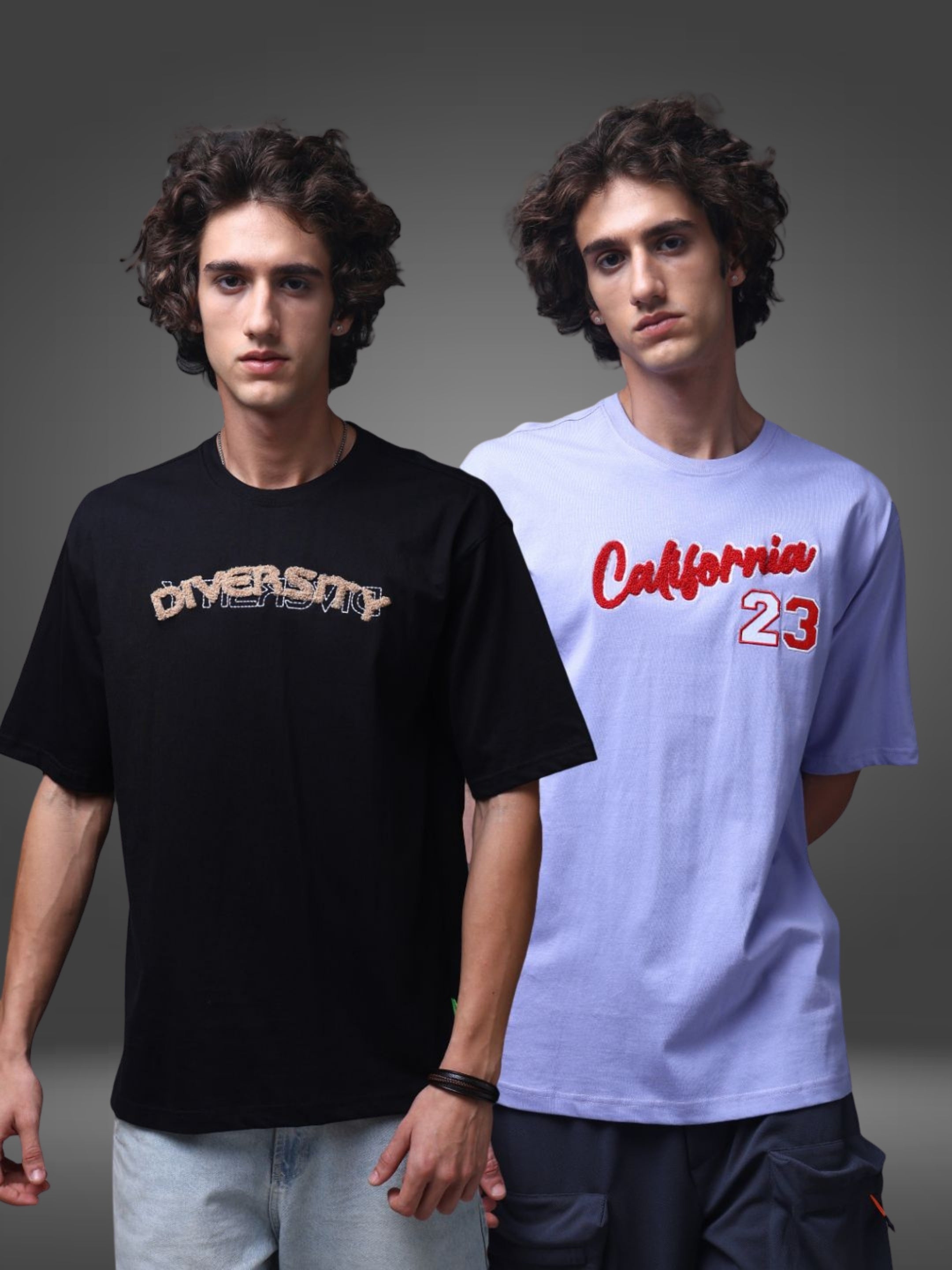 Men's Oversized Pack of 2 tshirts