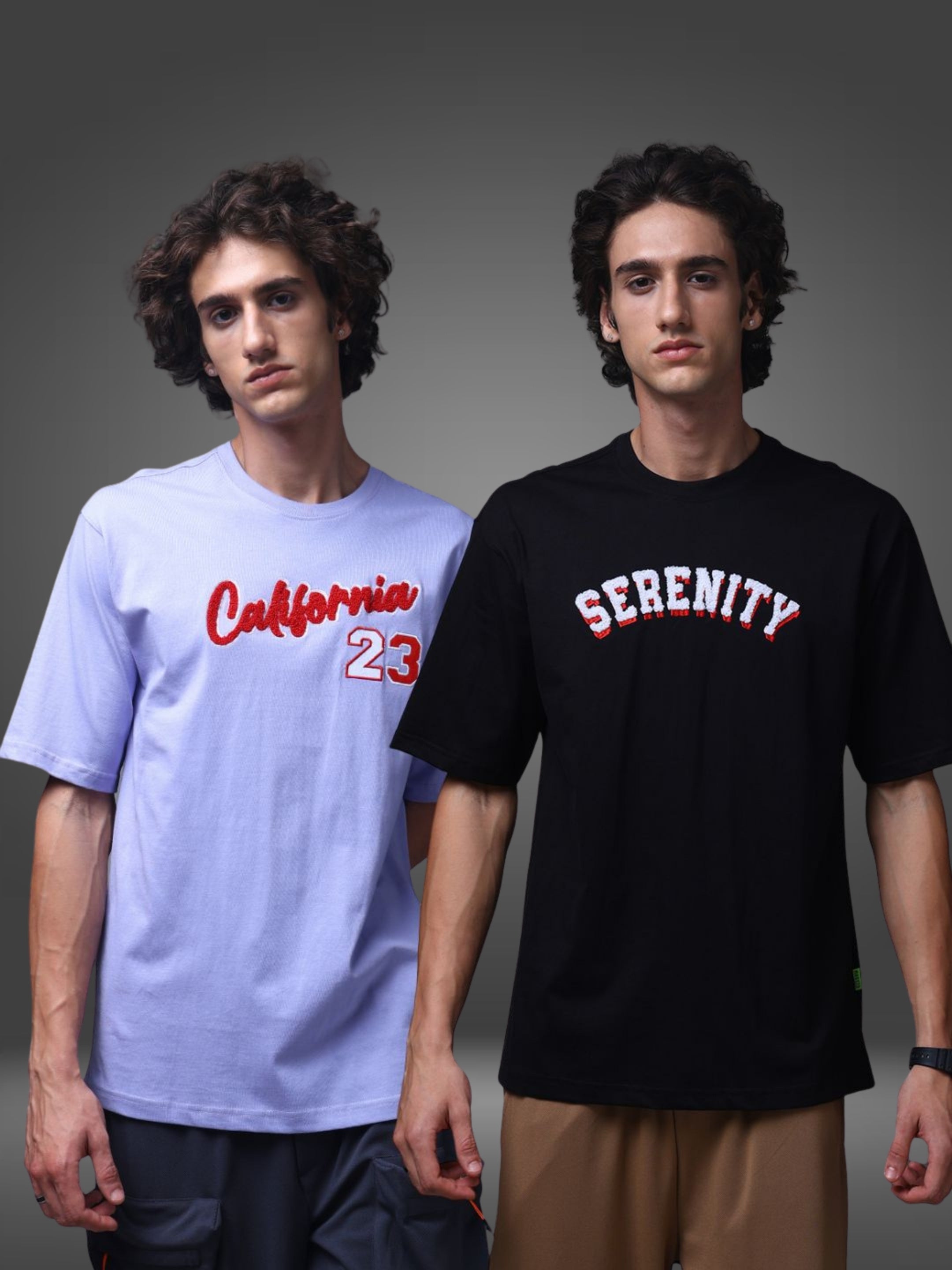Men's Oversized Pack of 2 tshirts