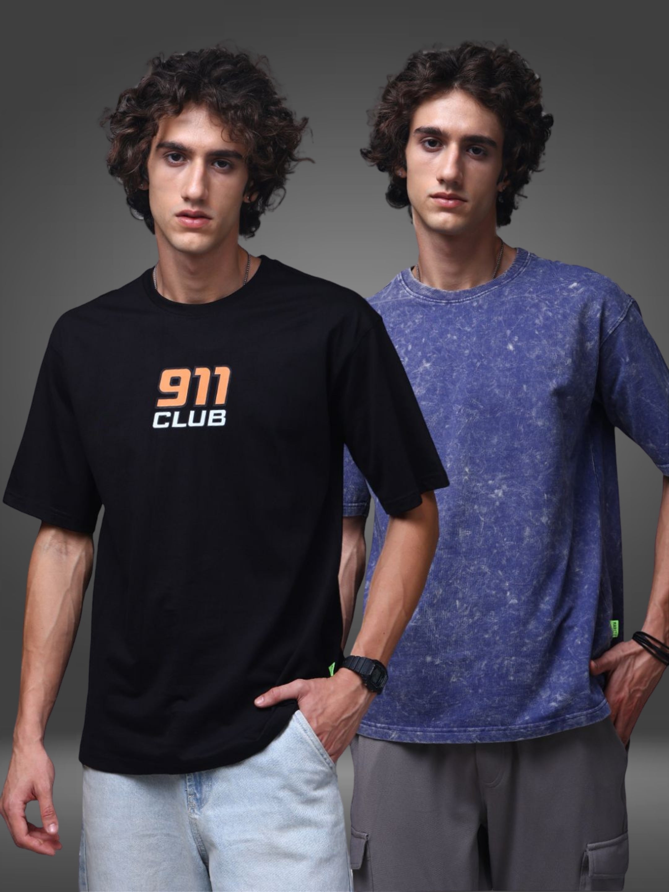 Men's Oversized Pack of 2 tshirts