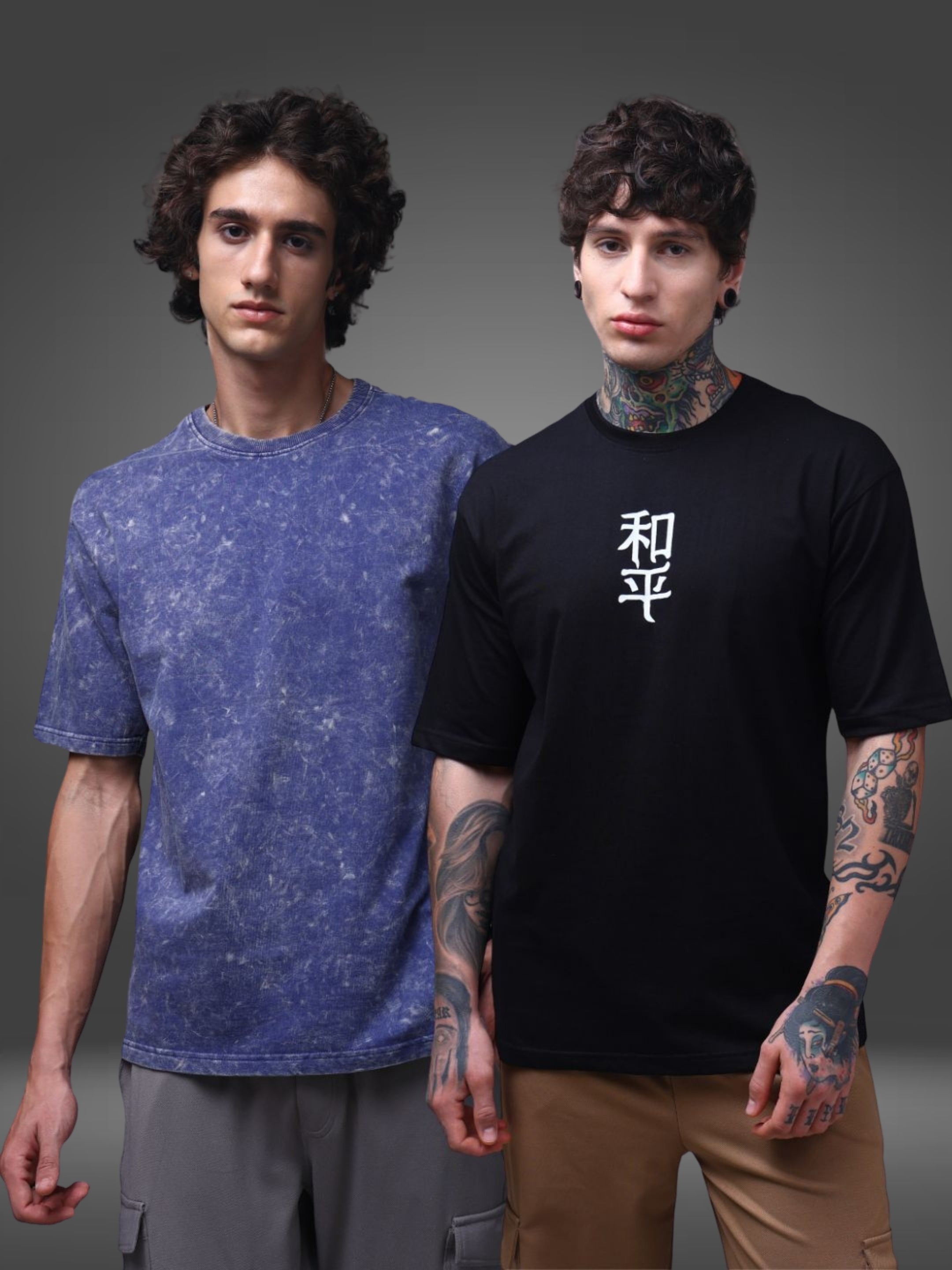 Men's Oversized Pack of 2 tshirts