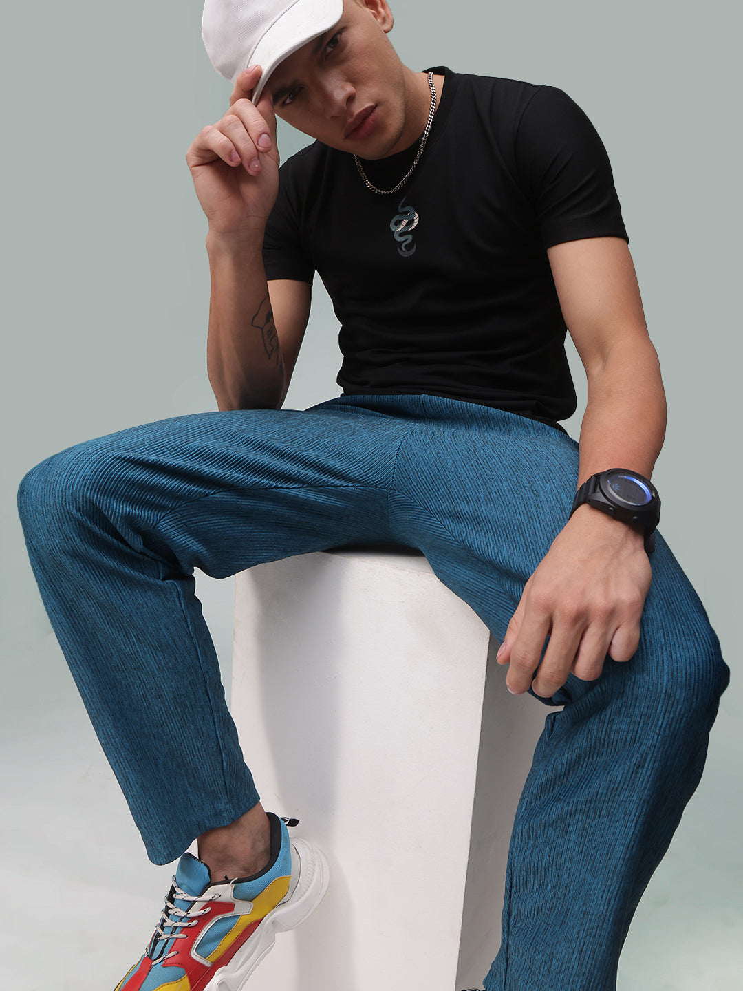 Mens Straight Fit Flexi Waist TrackPants