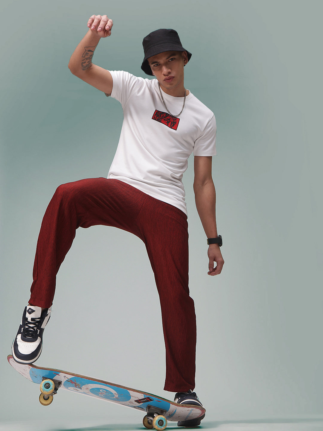 Mens Straight Fit Flexi Waist TrackPants