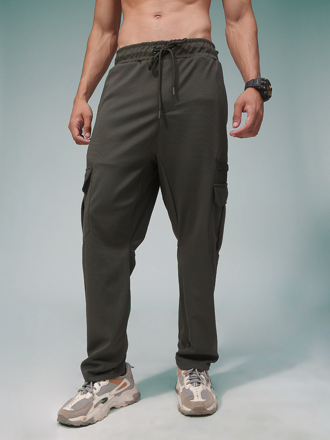 Mens Straight Fit Flexi Waist TrackPants