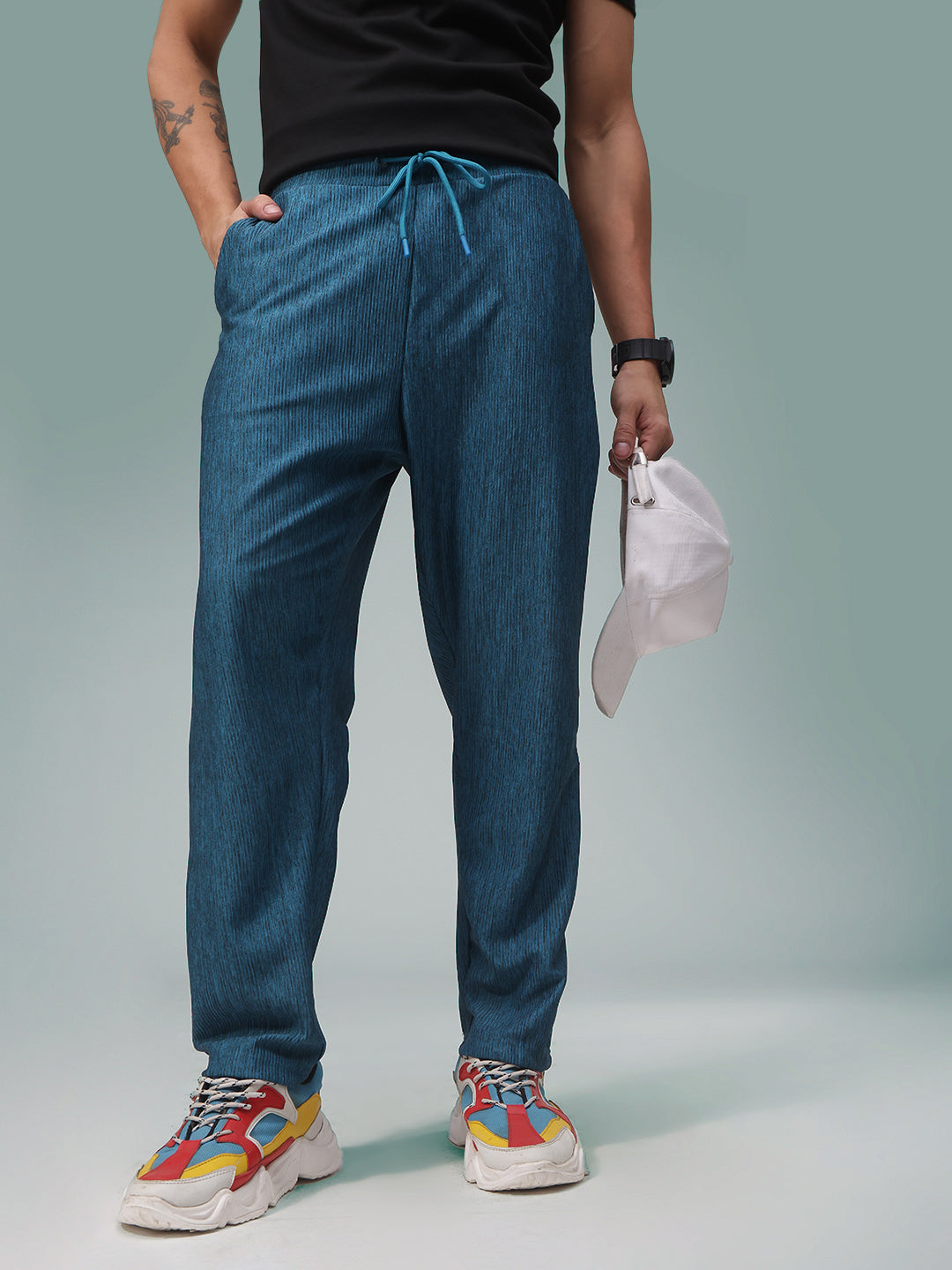 Mens Straight Fit Flexi Waist TrackPants