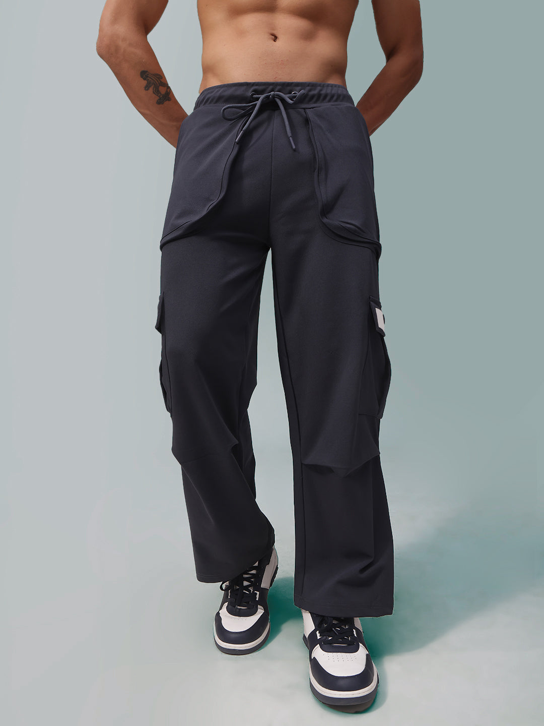 Mens Relaxed Fit Flexi Waist TrackPants