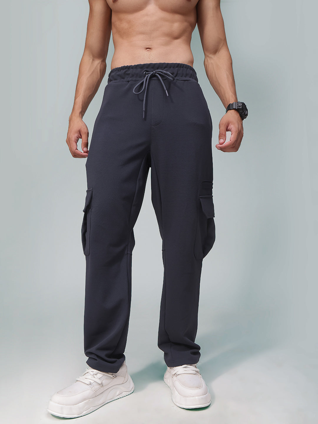 Mens Straight Fit Flexi Waist TrackPants
