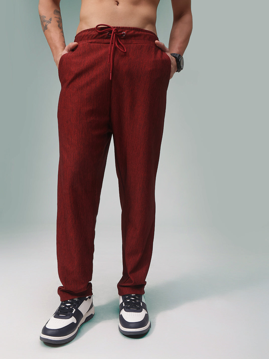 Mens Straight Fit Flexi Waist TrackPants