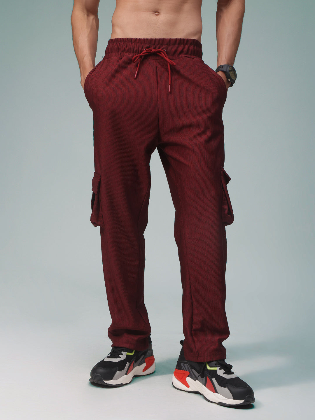 Mens Straight Fit Flexi Waist TrackPants