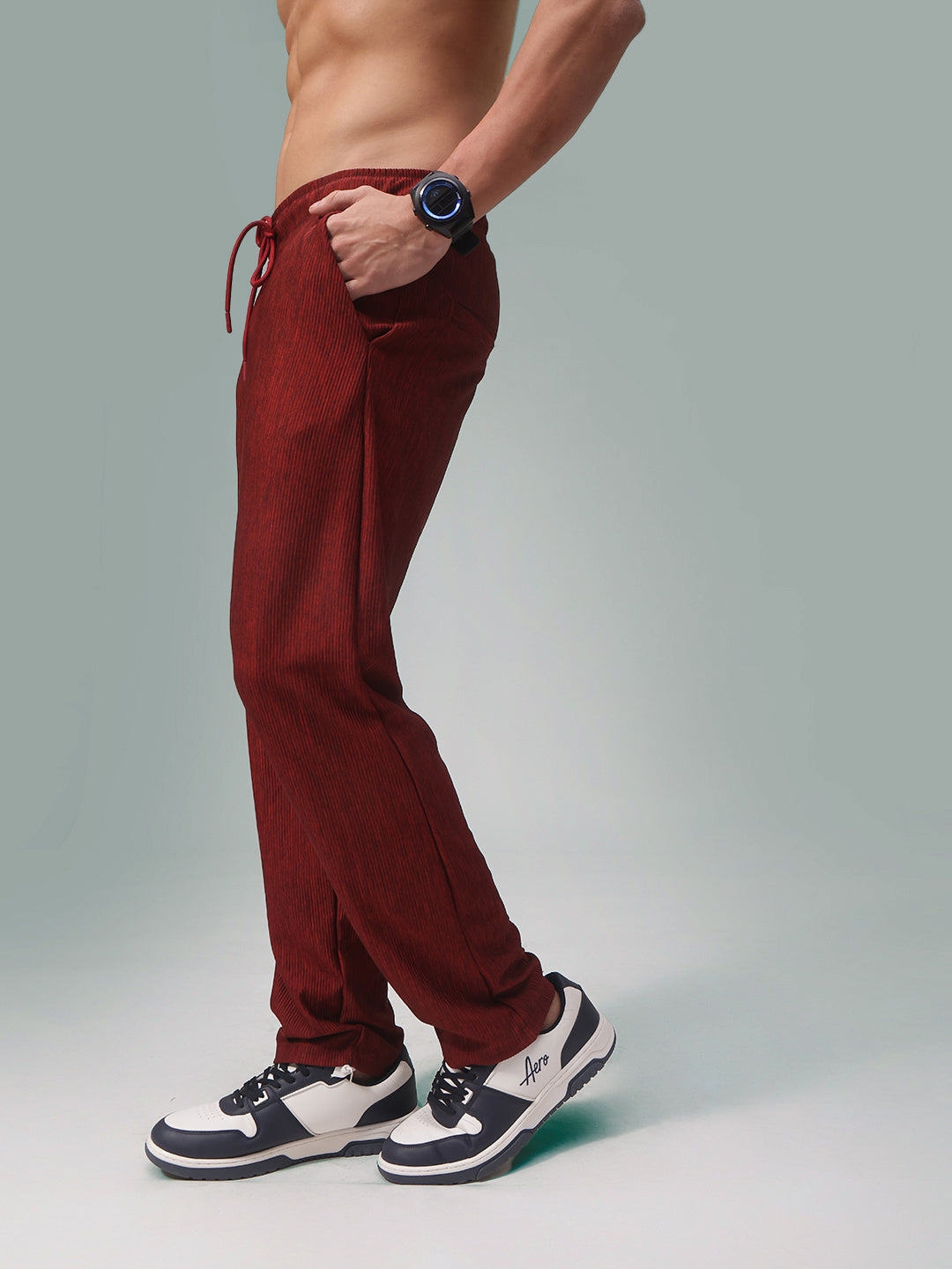 Mens Straight Fit Flexi Waist TrackPants
