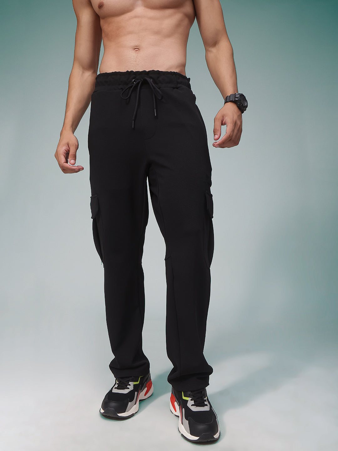 Mens Straight Fit Flexi Waist TrackPants