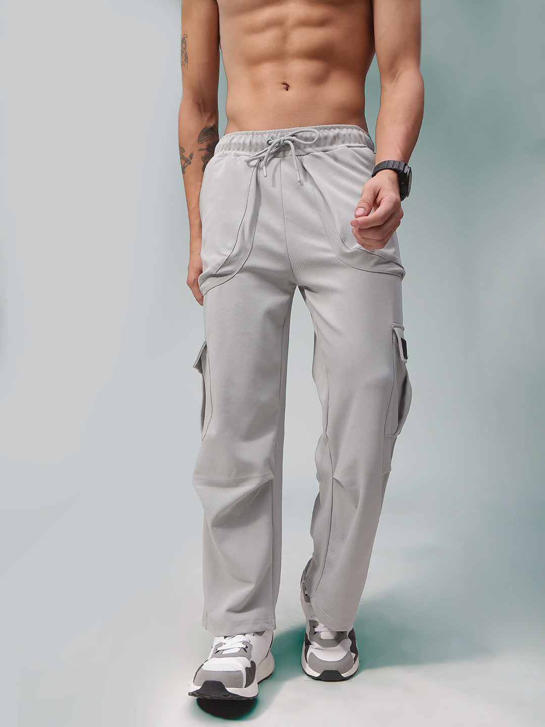 Mens Relaxed Fit Flexi Waist TrackPants