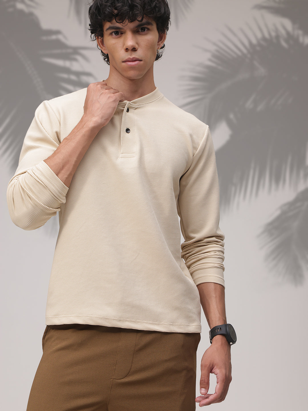 Mens Regular Fit Solid T Shirt