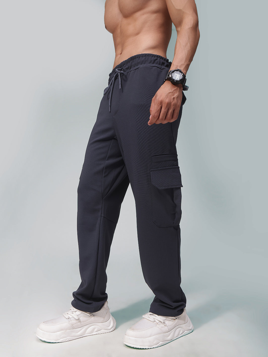 Mens Straight Fit Flexi Waist TrackPants