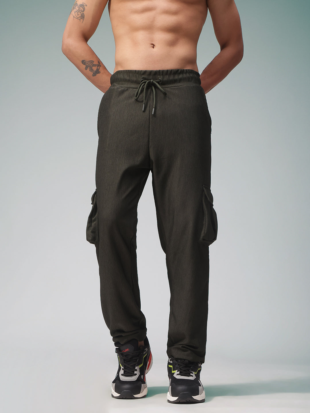 Mens Straight Fit Flexi Waist TrackPants